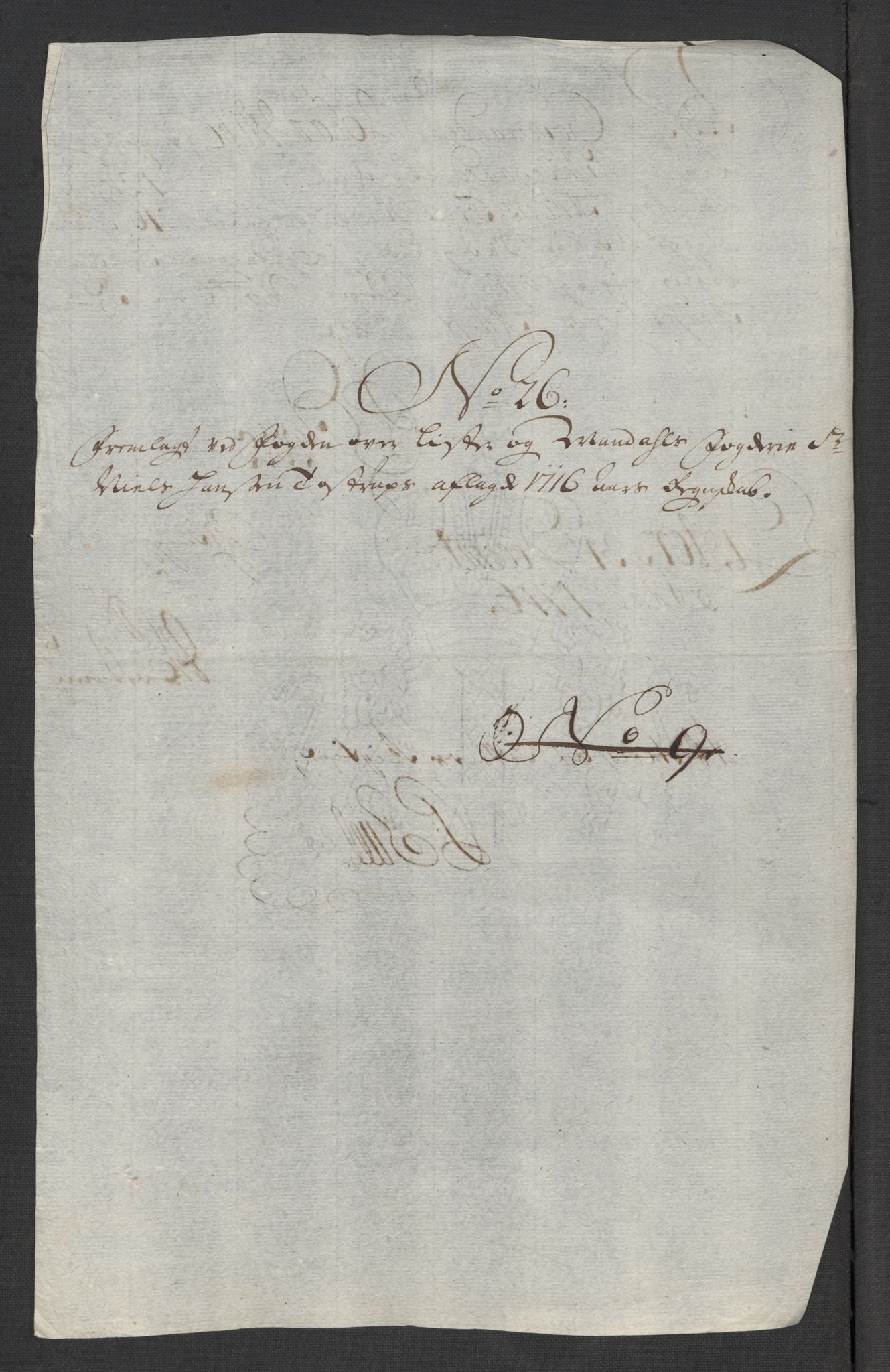 Rentekammeret inntil 1814, Reviderte regnskaper, Fogderegnskap, AV/RA-EA-4092/R43/L2560: Fogderegnskap Lista og Mandal, 1716, p. 232