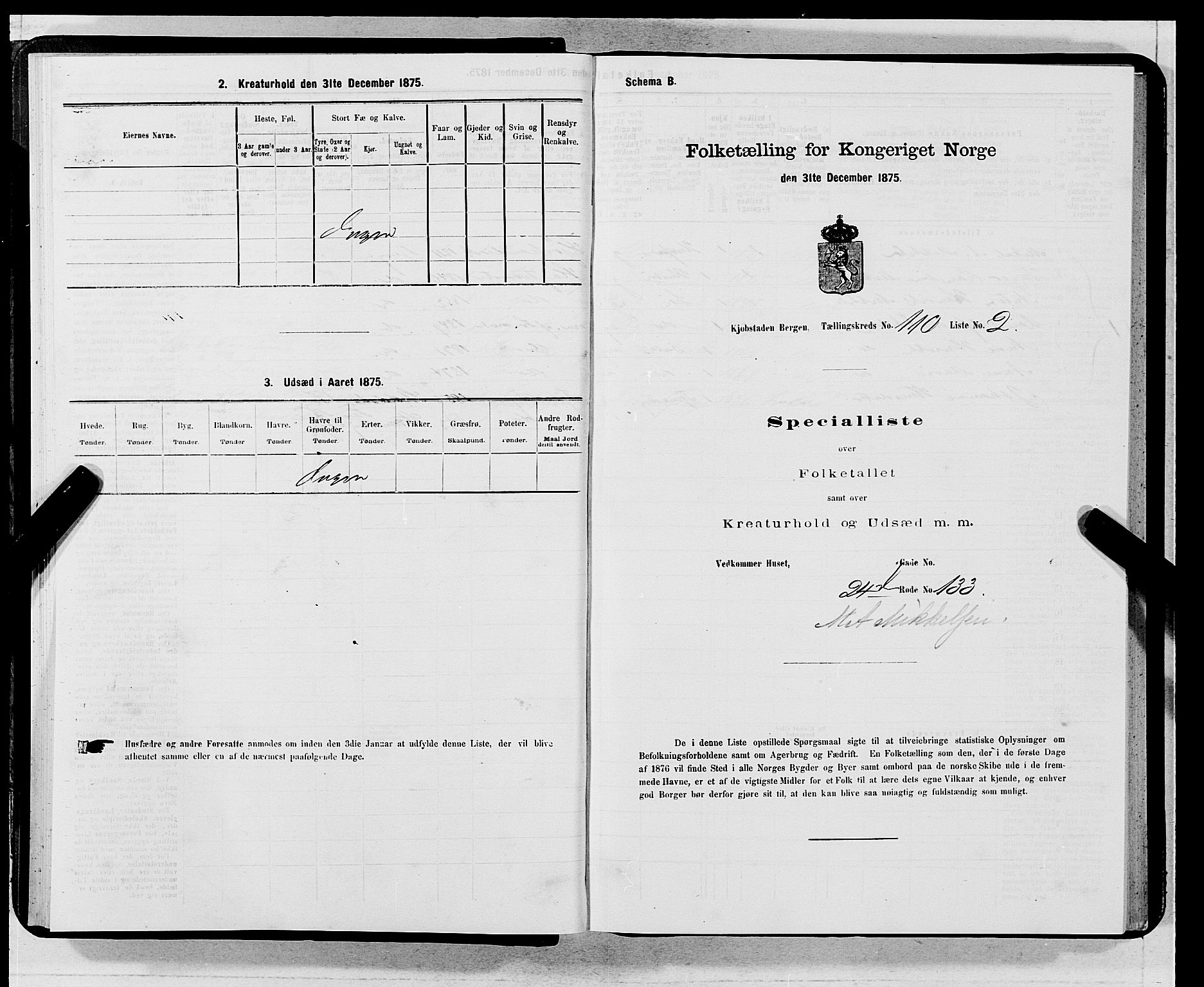 SAB, 1875 census for 1301 Bergen, 1875, p. 5970