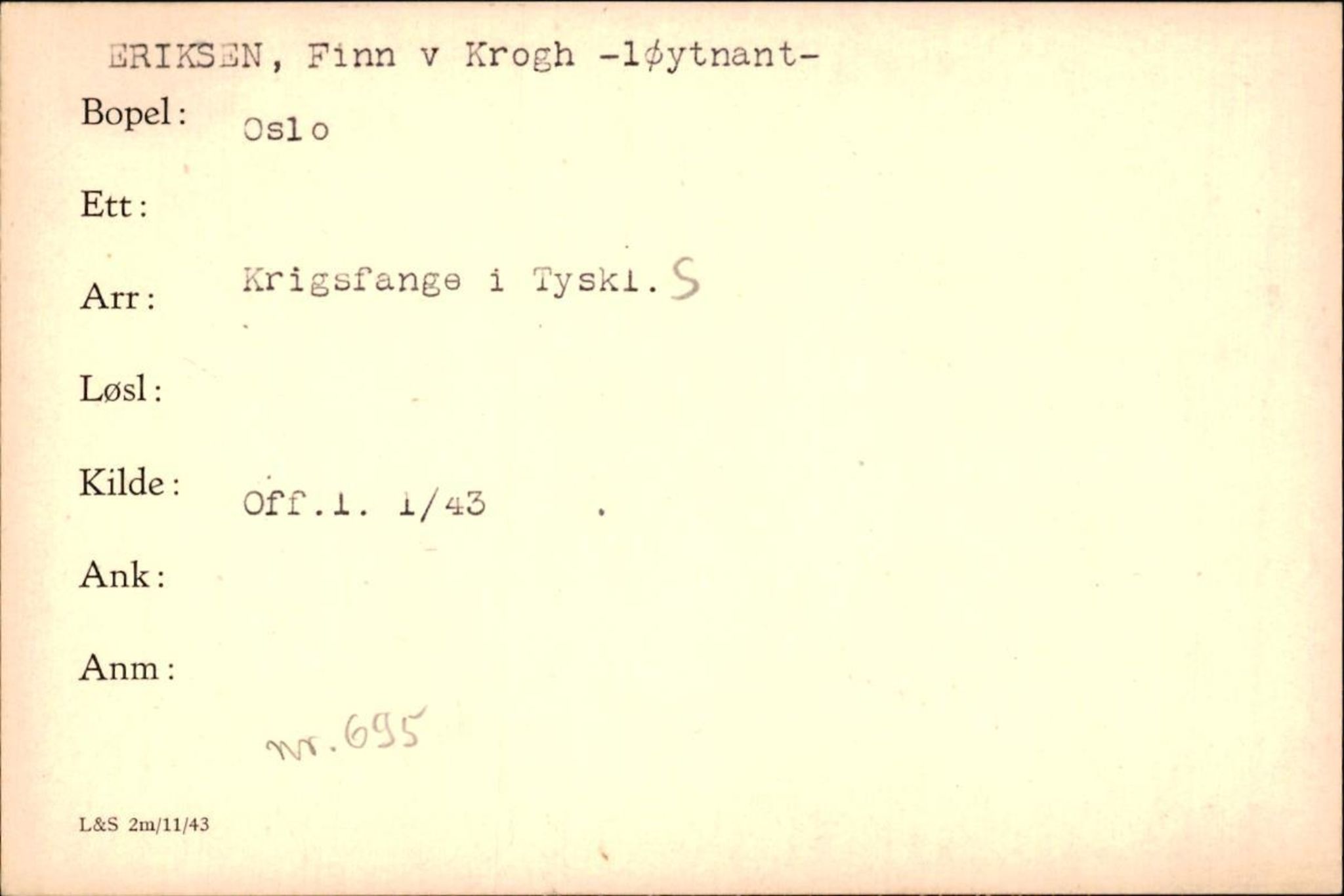 Forsvaret, Forsvarets krigshistoriske avdeling, AV/RA-RAFA-2017/Y/Yf/L0200: II-C-11-2102  -  Norske krigsfanger i Tyskland, 1940-1945, p. 247