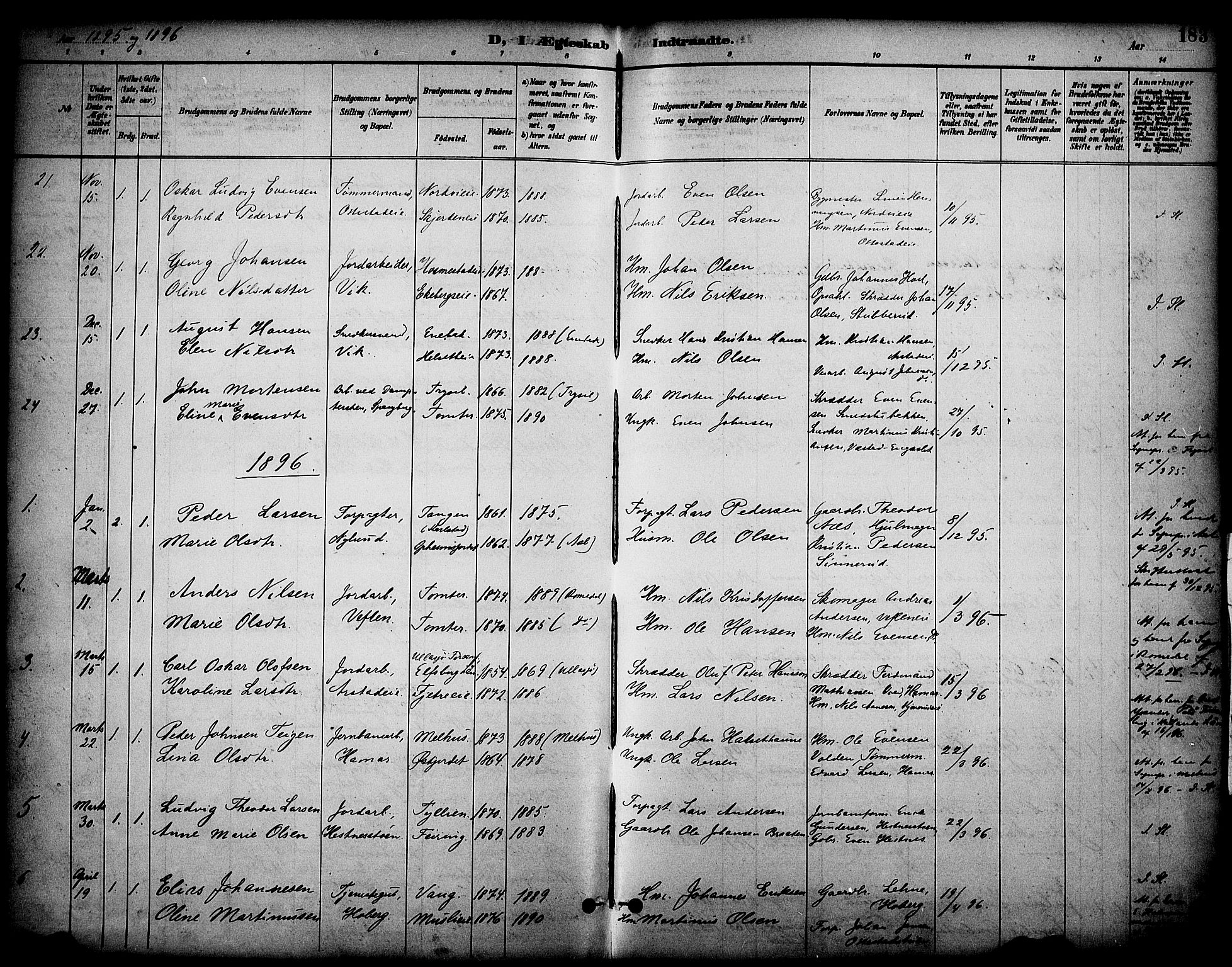 Stange prestekontor, SAH/PREST-002/K/L0020: Parish register (official) no. 20, 1894-1905, p. 183