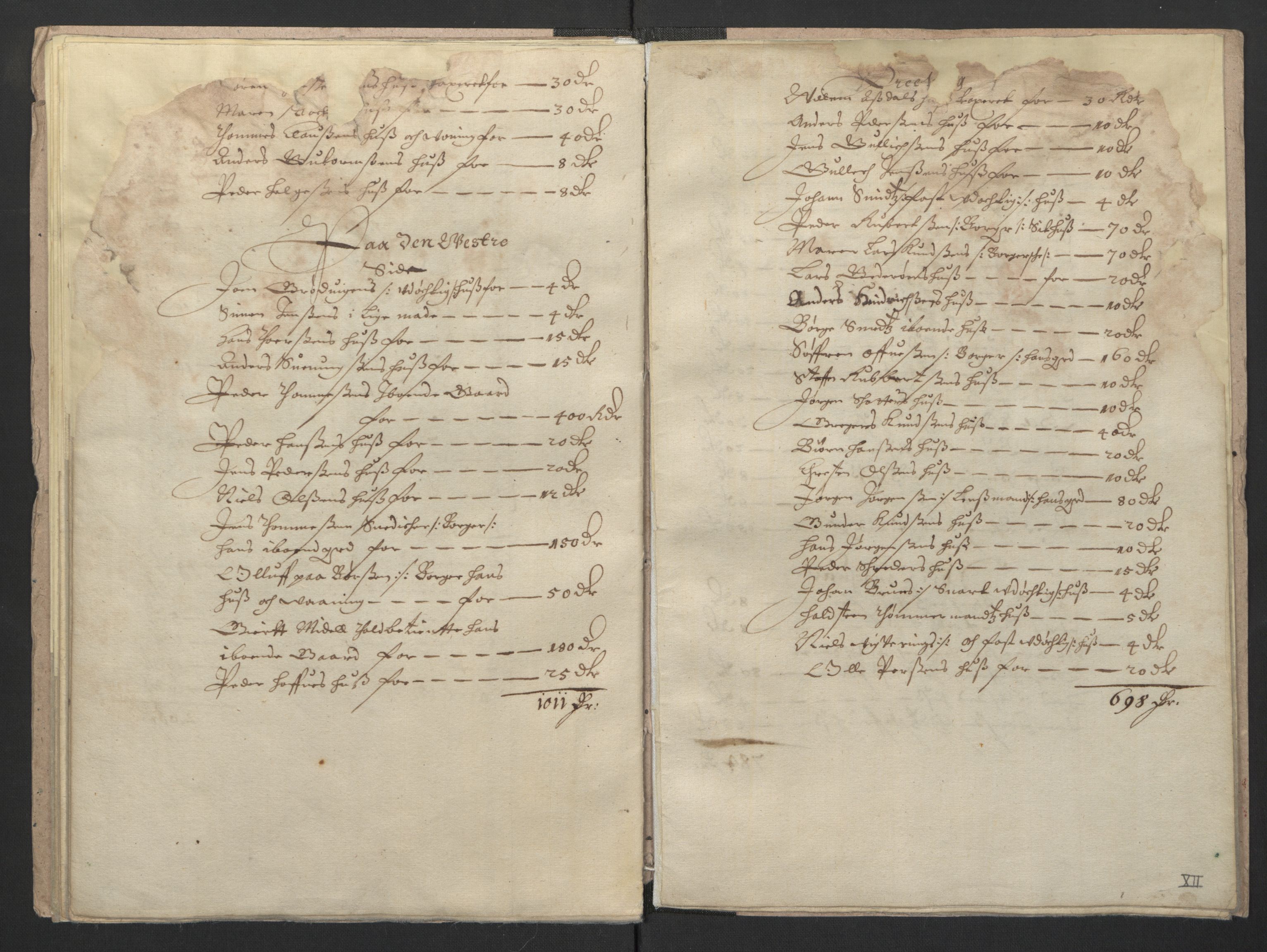 Rentekammeret inntil 1814, Realistisk ordnet avdeling, RA/EA-4070/L/L0019/0003: Skien lagdømme: / Taksasjon av bygårder i Skien, Porsgrunn, Kragerø, Langesund m.m., 1661, p. 11b-12a