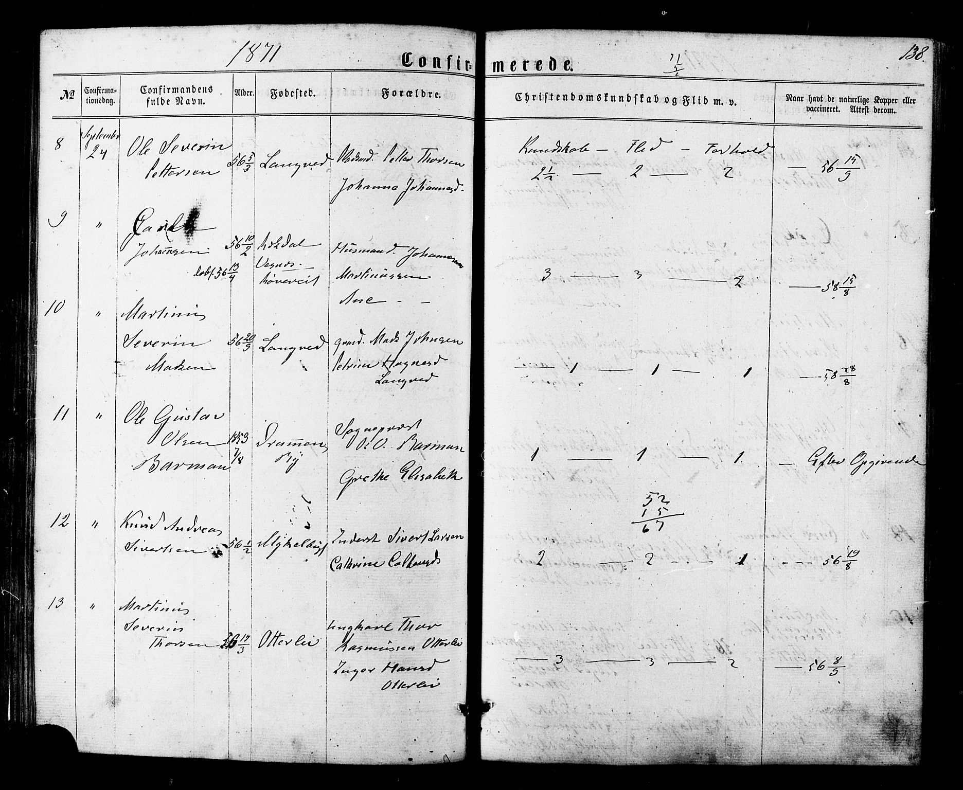 Ministerialprotokoller, klokkerbøker og fødselsregistre - Møre og Romsdal, AV/SAT-A-1454/536/L0498: Parish register (official) no. 536A07, 1862-1875, p. 138