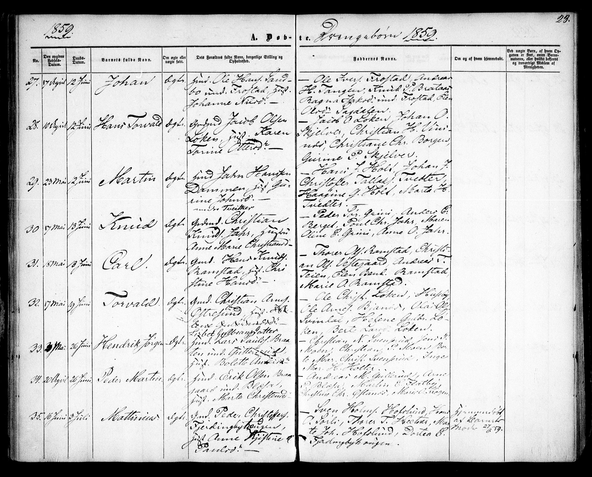 Fet prestekontor Kirkebøker, AV/SAO-A-10370a/F/Fa/L0011: Parish register (official) no. I 11, 1857-1866, p. 23