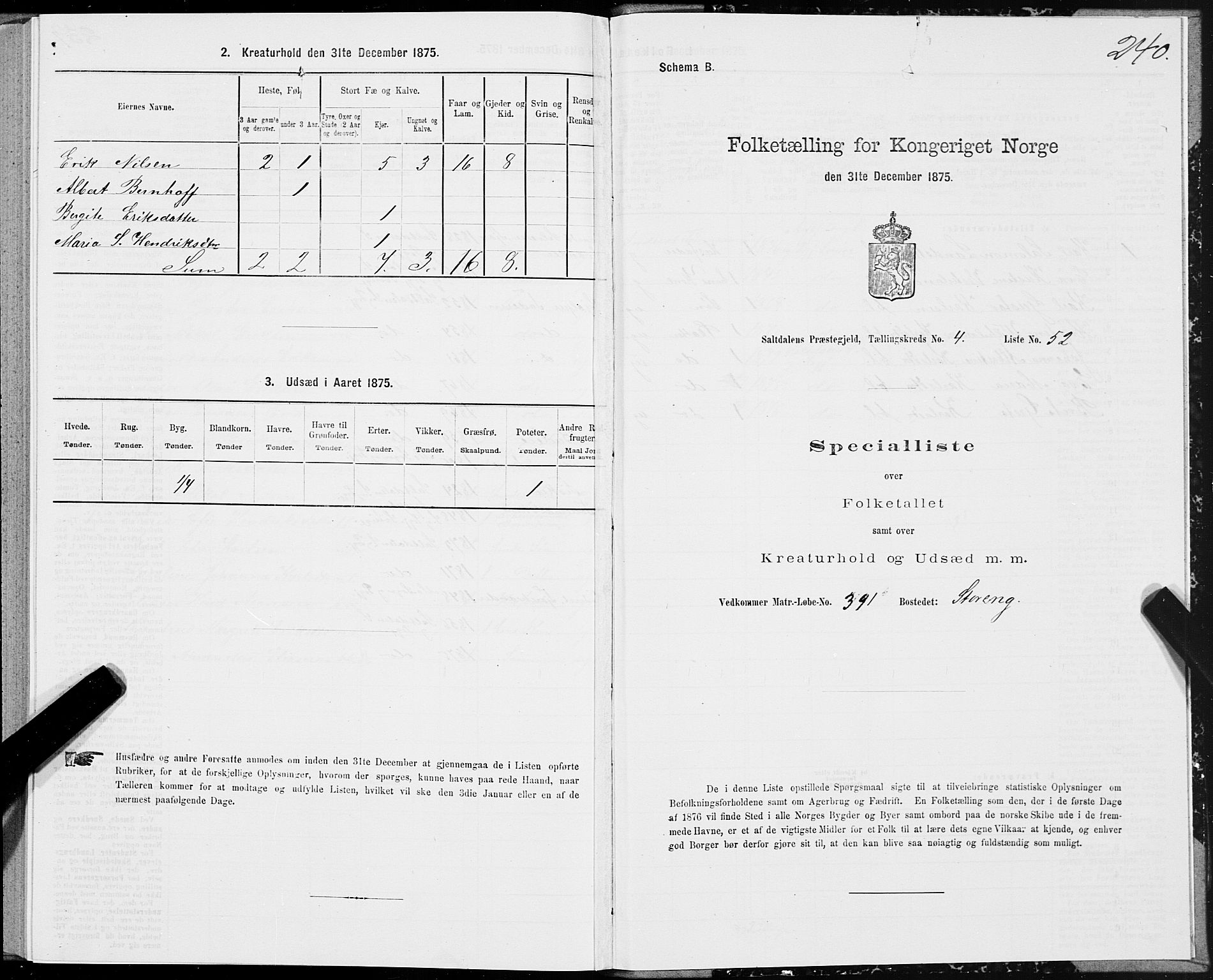 SAT, 1875 census for 1840P Saltdal, 1875, p. 2240