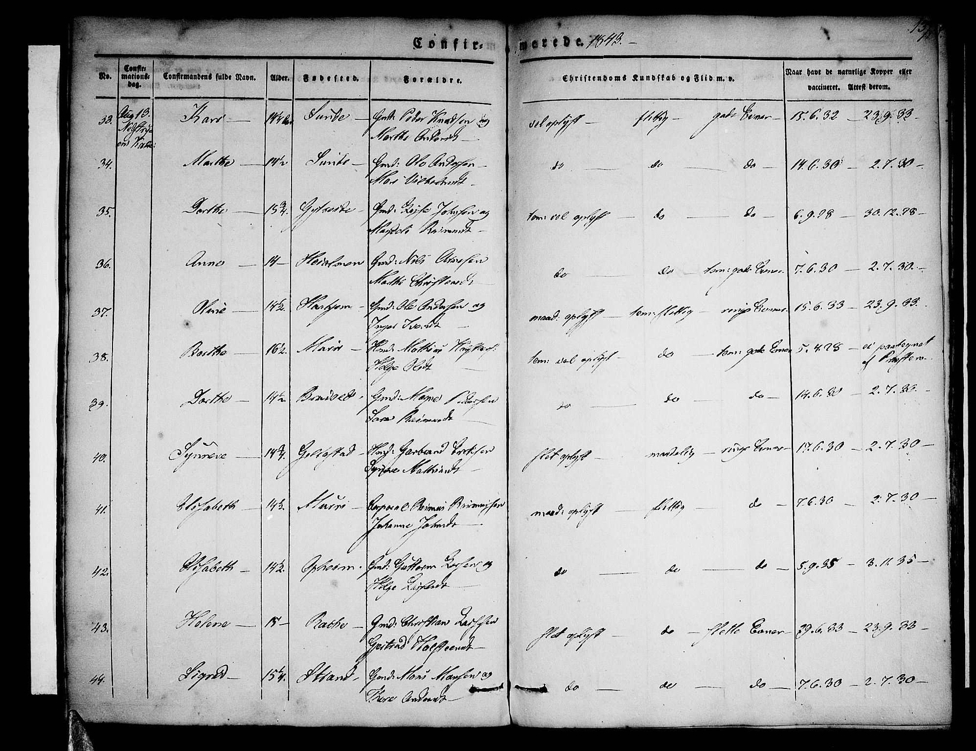 Stryn Sokneprestembete, AV/SAB-A-82501: Parish register (official) no. A 1, 1832-1845, p. 137