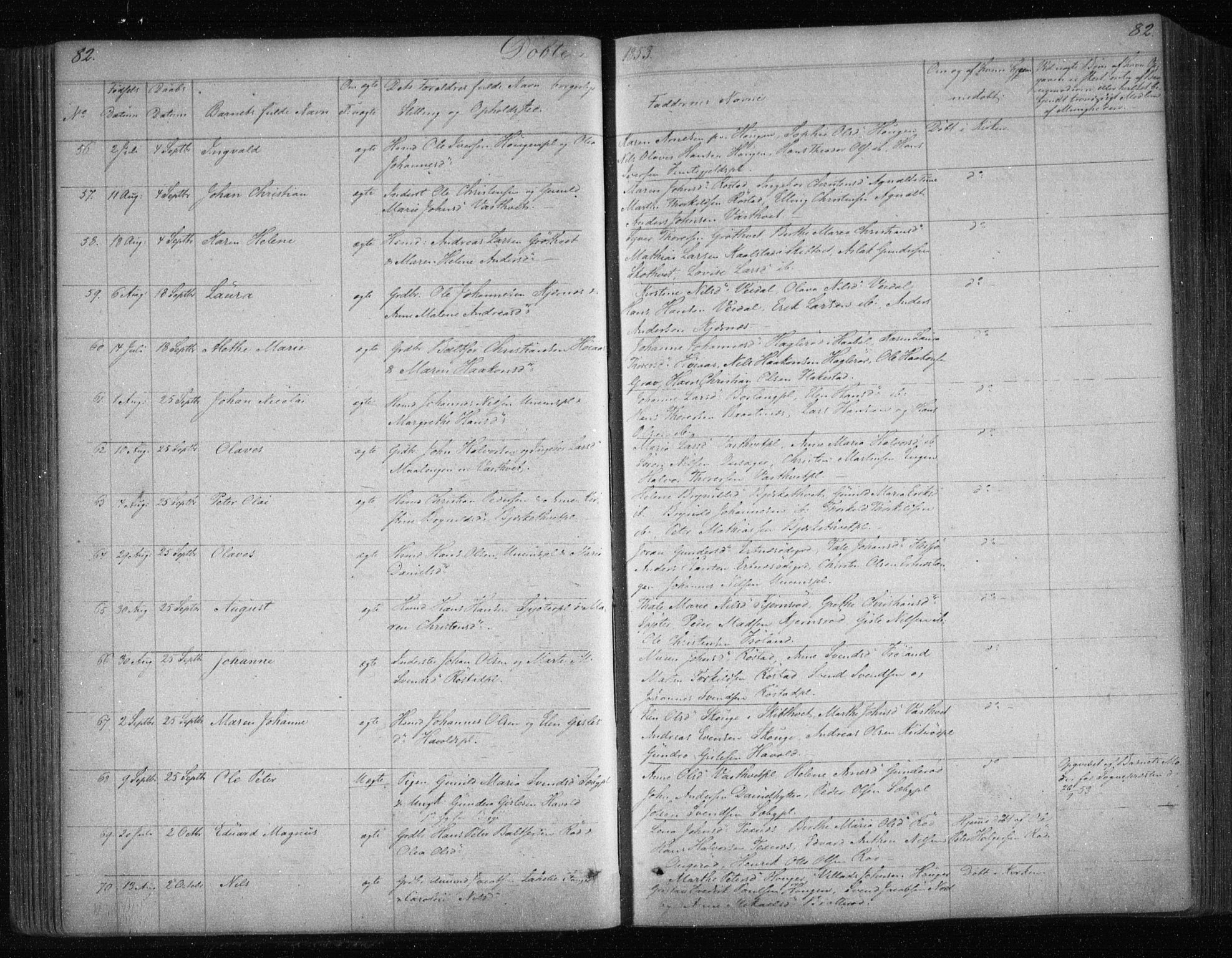 Våler prestekontor Kirkebøker, SAO/A-11083/F/Fa/L0006: Parish register (official) no. I 6, 1840-1861, p. 82