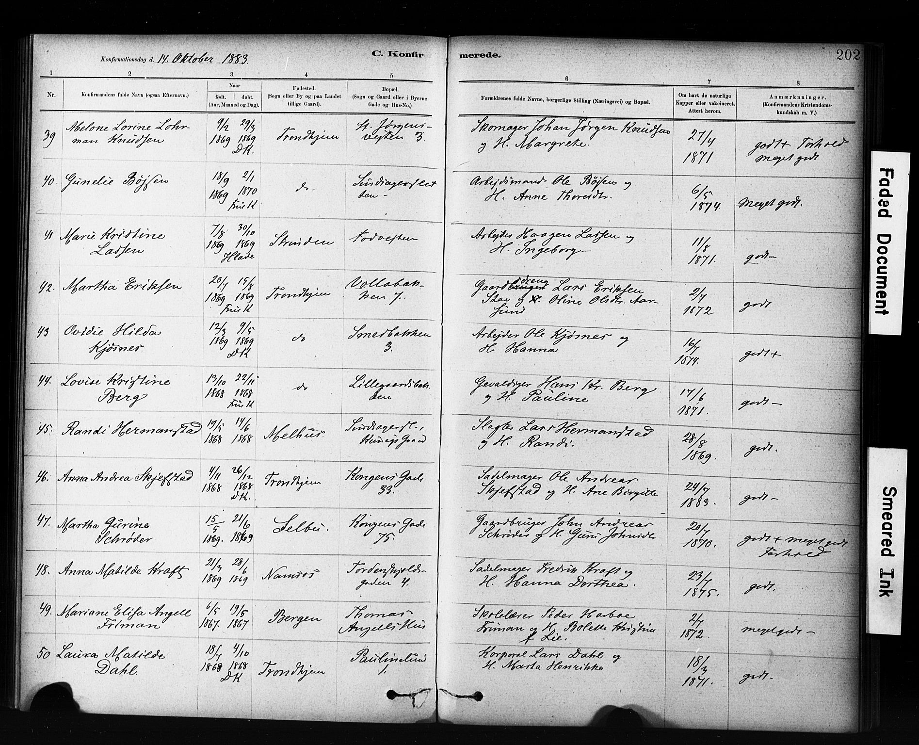 Ministerialprotokoller, klokkerbøker og fødselsregistre - Sør-Trøndelag, AV/SAT-A-1456/601/L0071: Curate's parish register no. 601B04, 1882-1931, p. 202