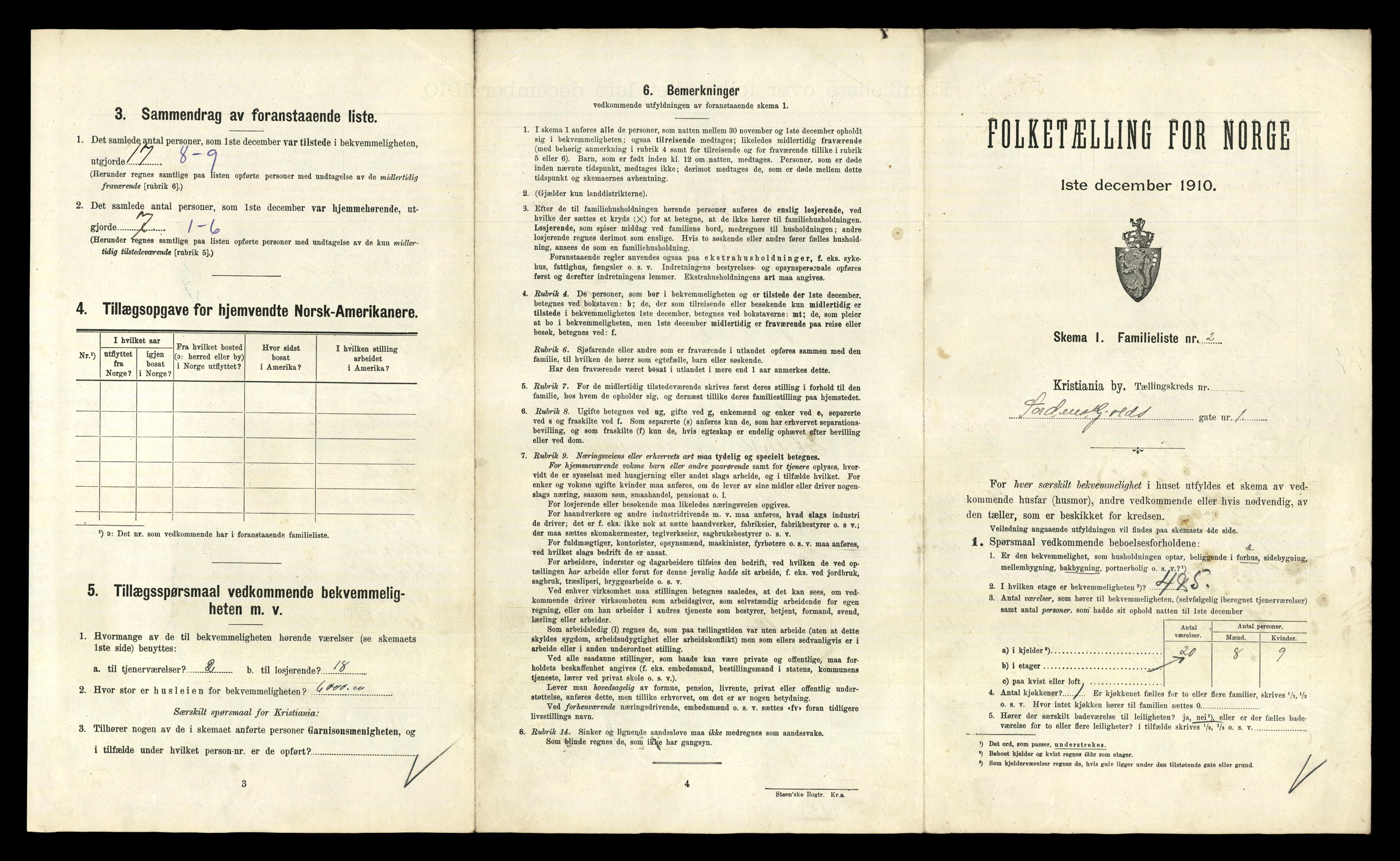 RA, 1910 census for Kristiania, 1910, p. 109263