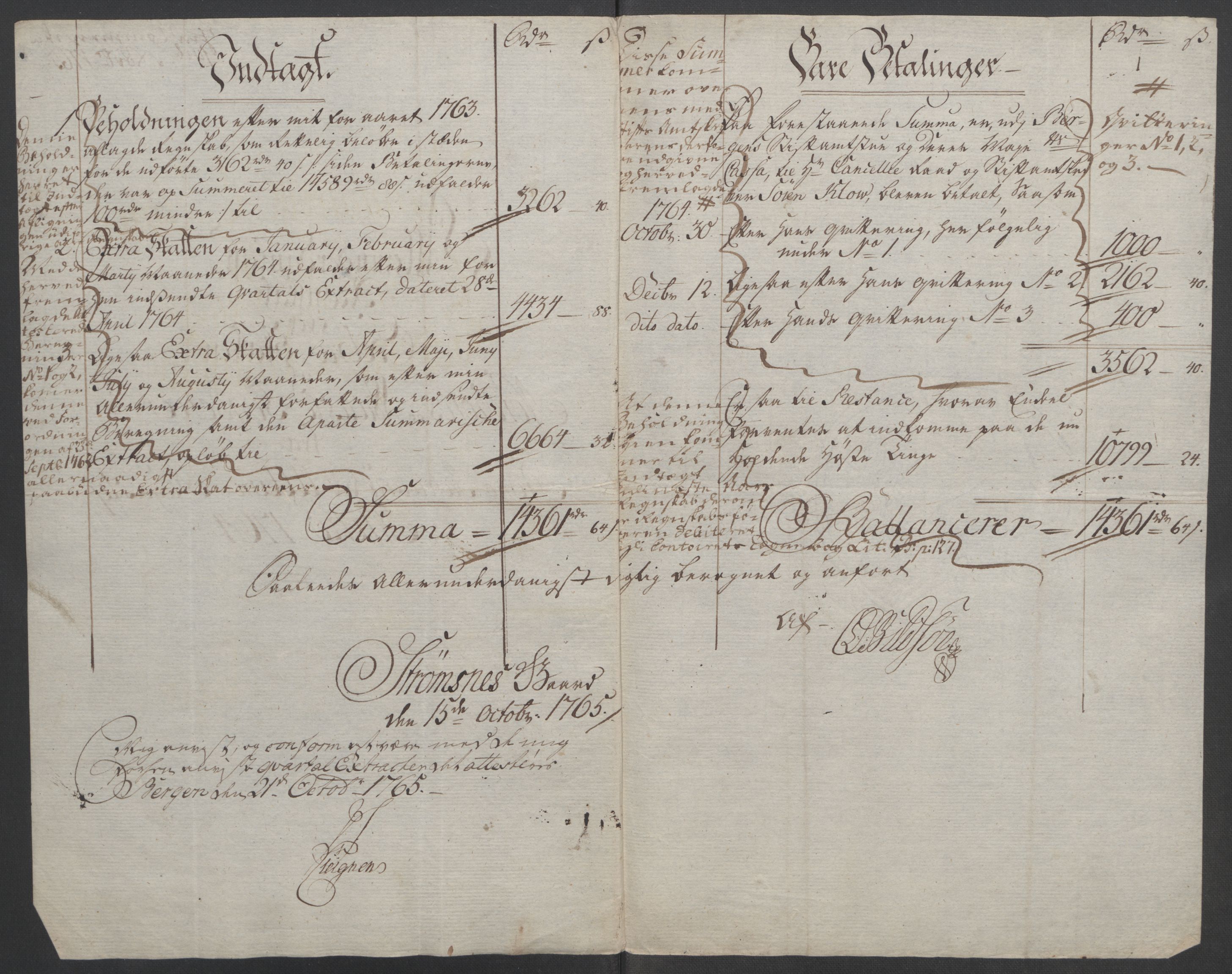 Rentekammeret inntil 1814, Reviderte regnskaper, Fogderegnskap, AV/RA-EA-4092/R51/L3303: Ekstraskatten Nordhordland og Voss, 1762-1772, p. 74