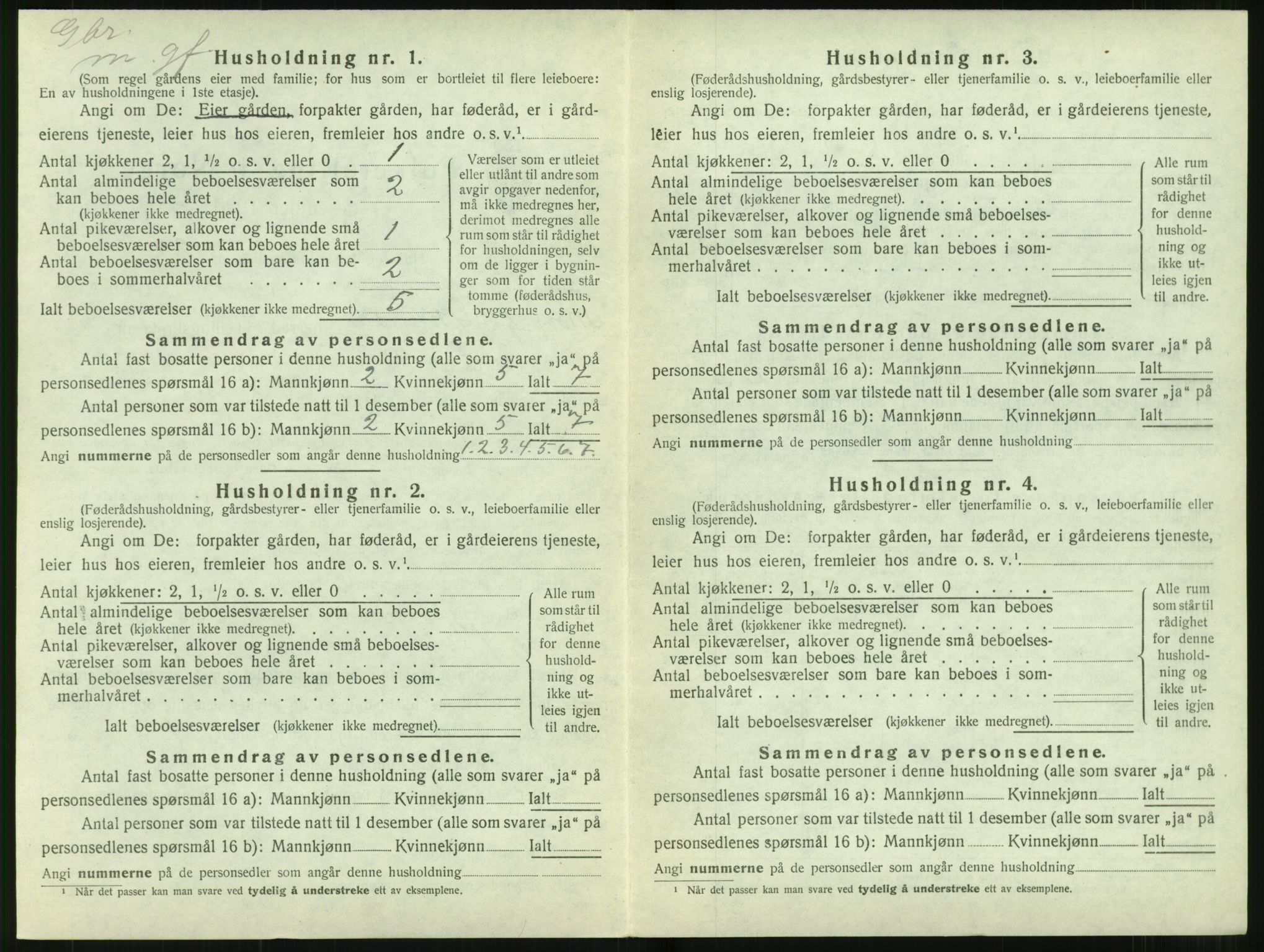 SAT, 1920 census for Stranda, 1920, p. 504