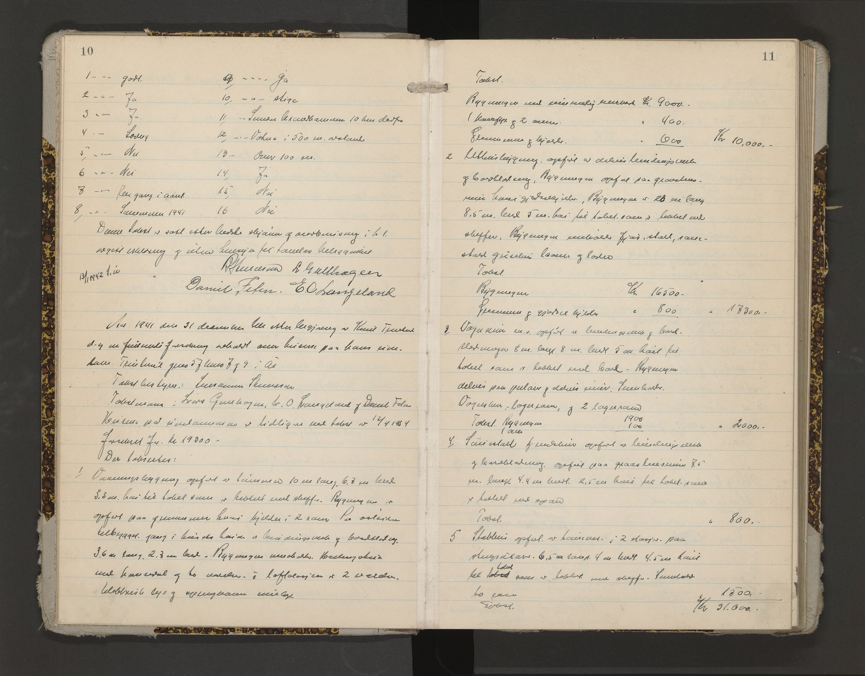 Ål lensmannskontor, AV/SAKO-A-519/Y/Yd/Yda/L0003: Branntakstprotokoll, 1941-1950, p. 10-11