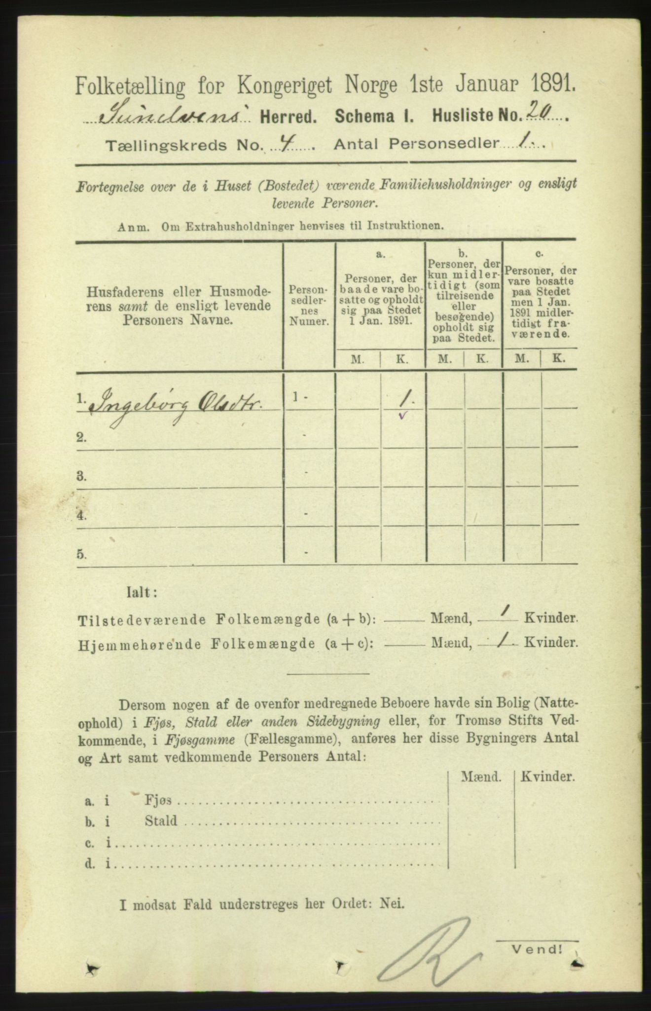 RA, 1891 census for 1523 Sunnylven, 1891, p. 857