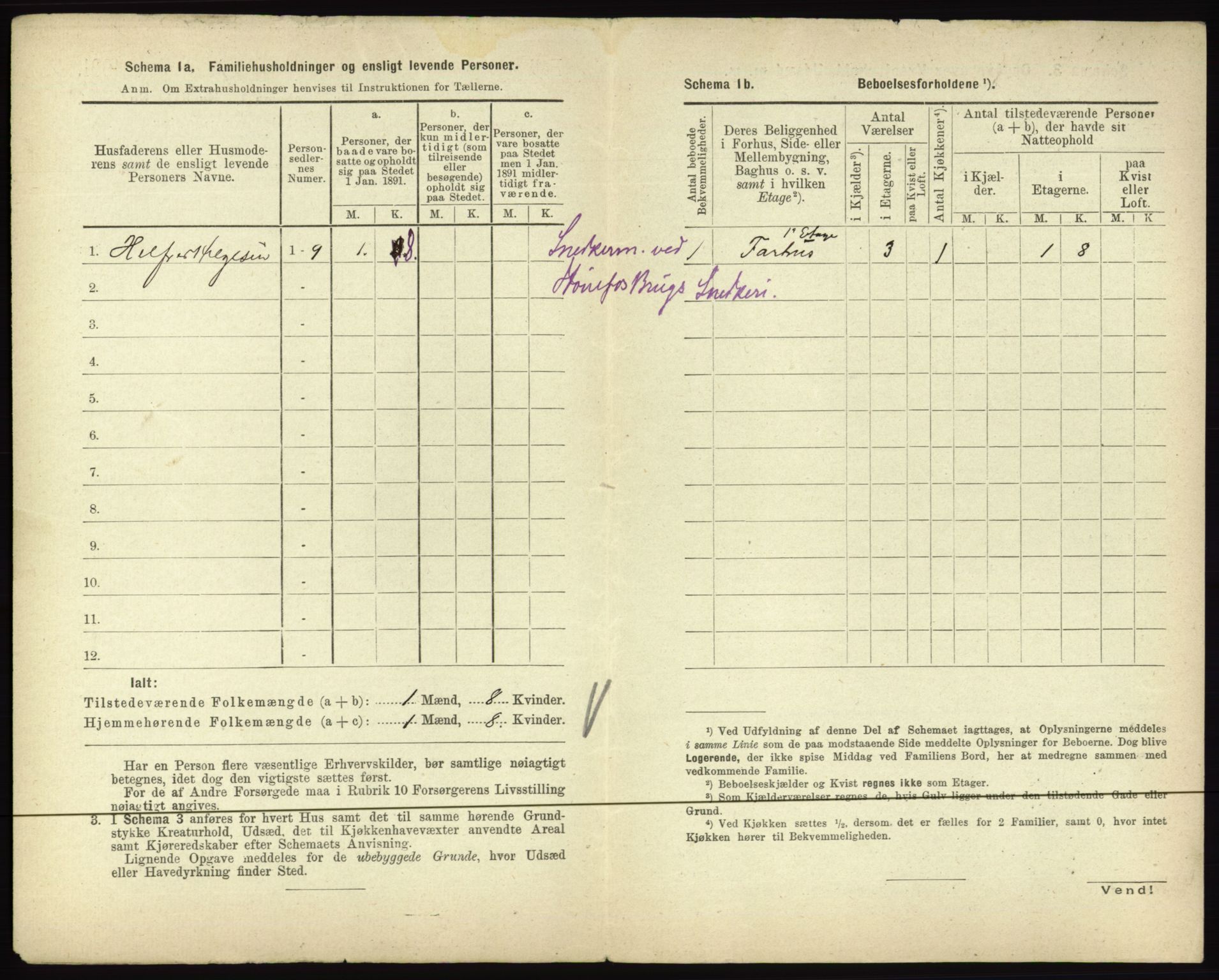 RA, 1891 census for 0601 Hønefoss, 1891, p. 314