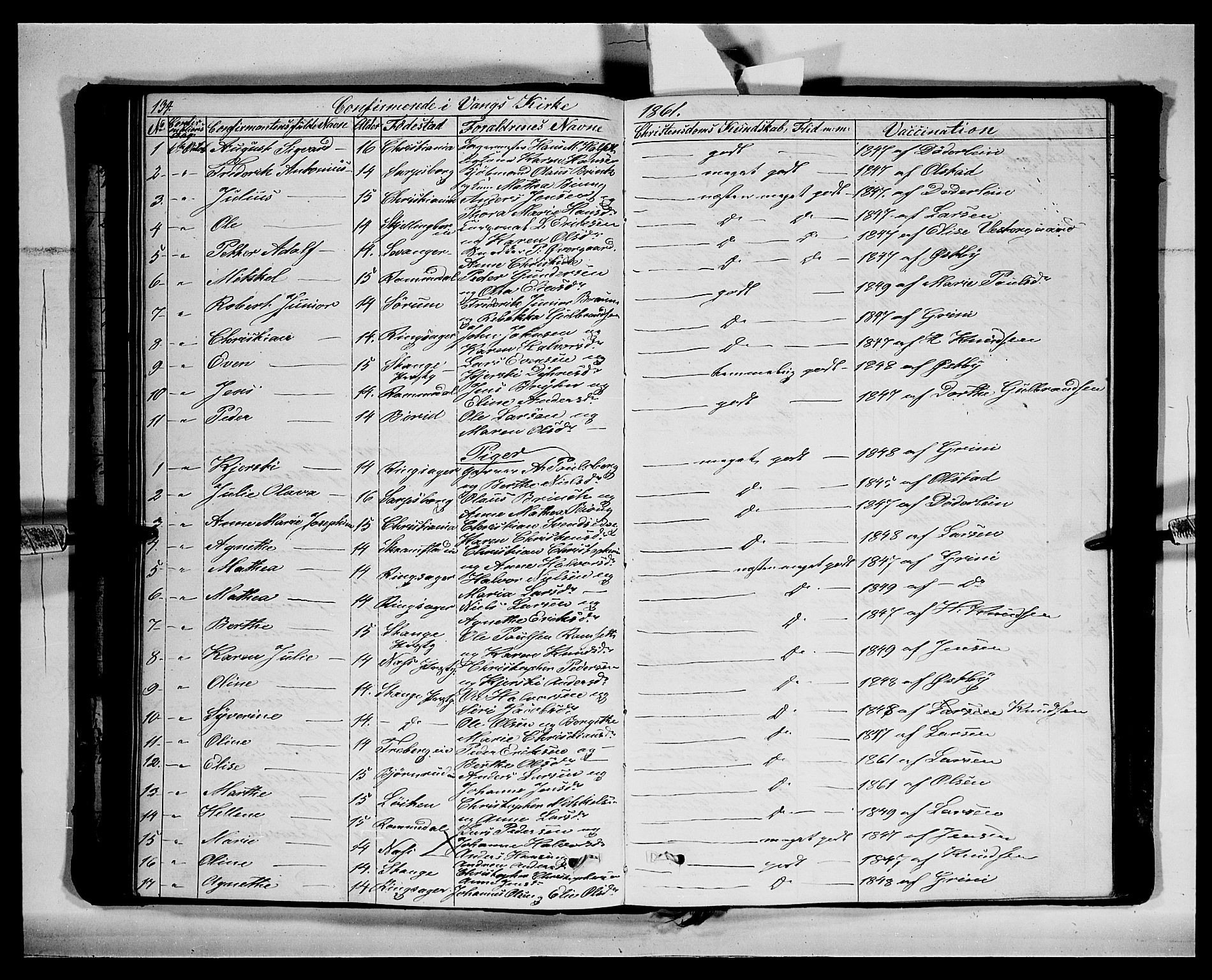 Vang prestekontor, Hedmark, SAH/PREST-008/H/Ha/Hab/L0011: Parish register (copy) no. 11, 1855-1878, p. 134