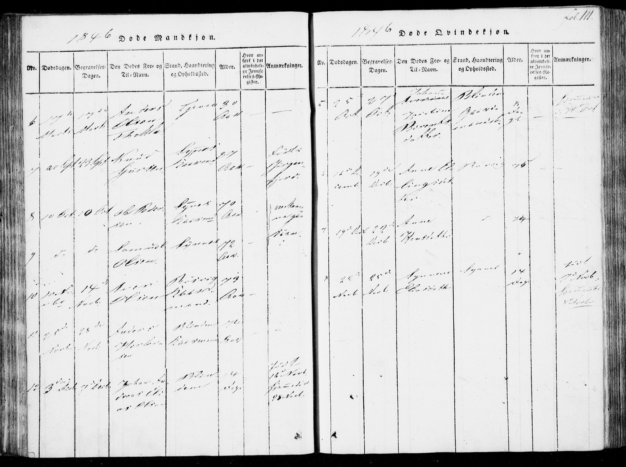 Ministerialprotokoller, klokkerbøker og fødselsregistre - Møre og Romsdal, SAT/A-1454/537/L0517: Parish register (official) no. 537A01, 1818-1862, p. 111