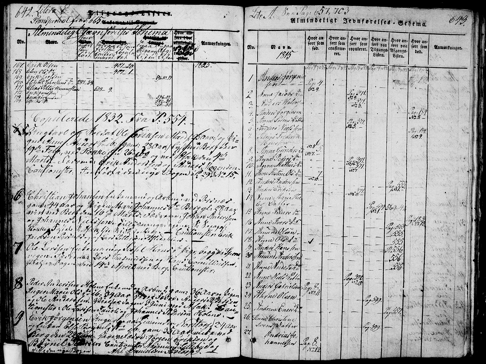 Berg prestekontor Kirkebøker, SAO/A-10902/G/Ga/L0001: Parish register (copy) no. I 1, 1815-1832, p. 642-643