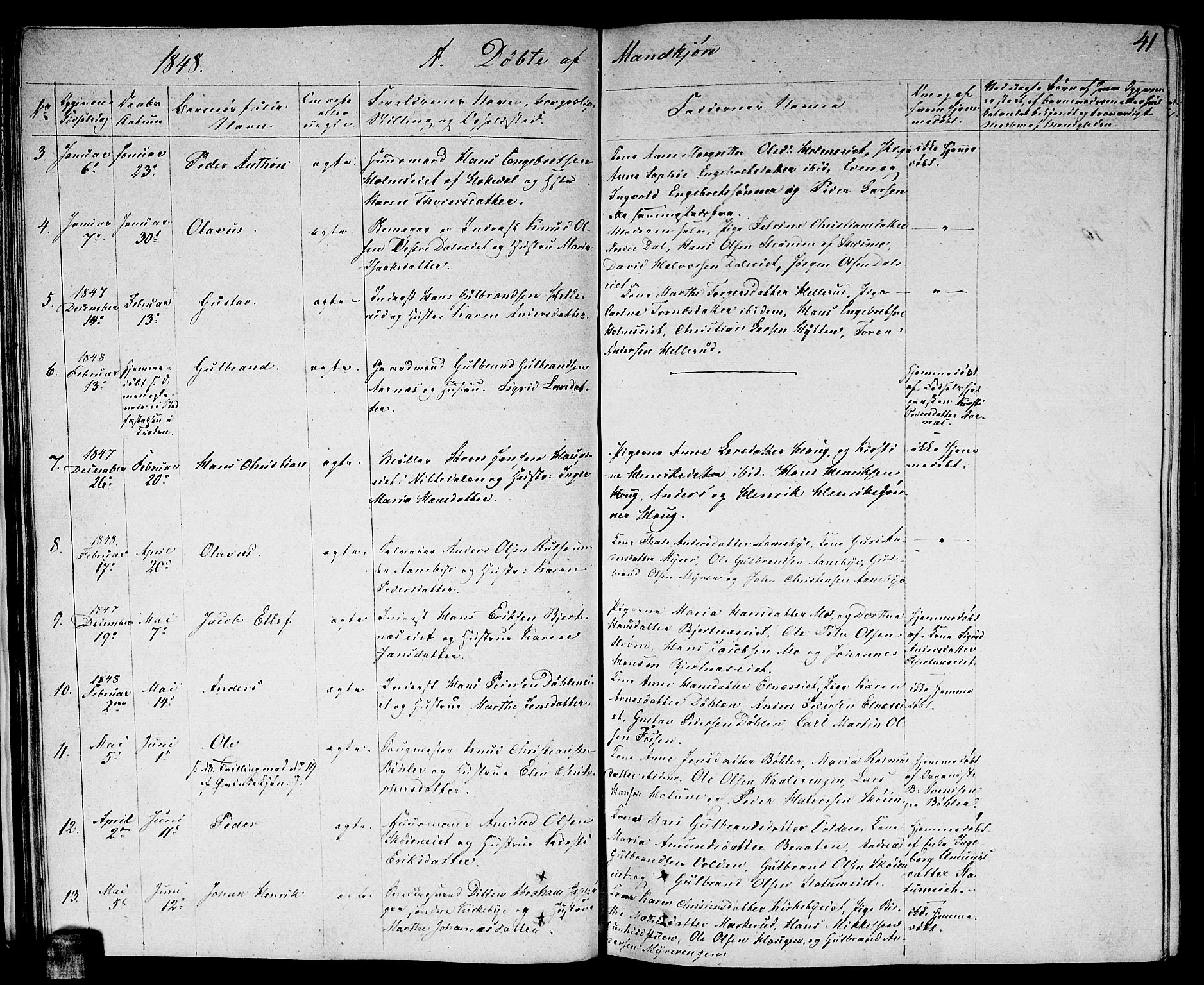 Nittedal prestekontor Kirkebøker, AV/SAO-A-10365a/F/Fa/L0004: Parish register (official) no. I 4, 1836-1849, p. 41