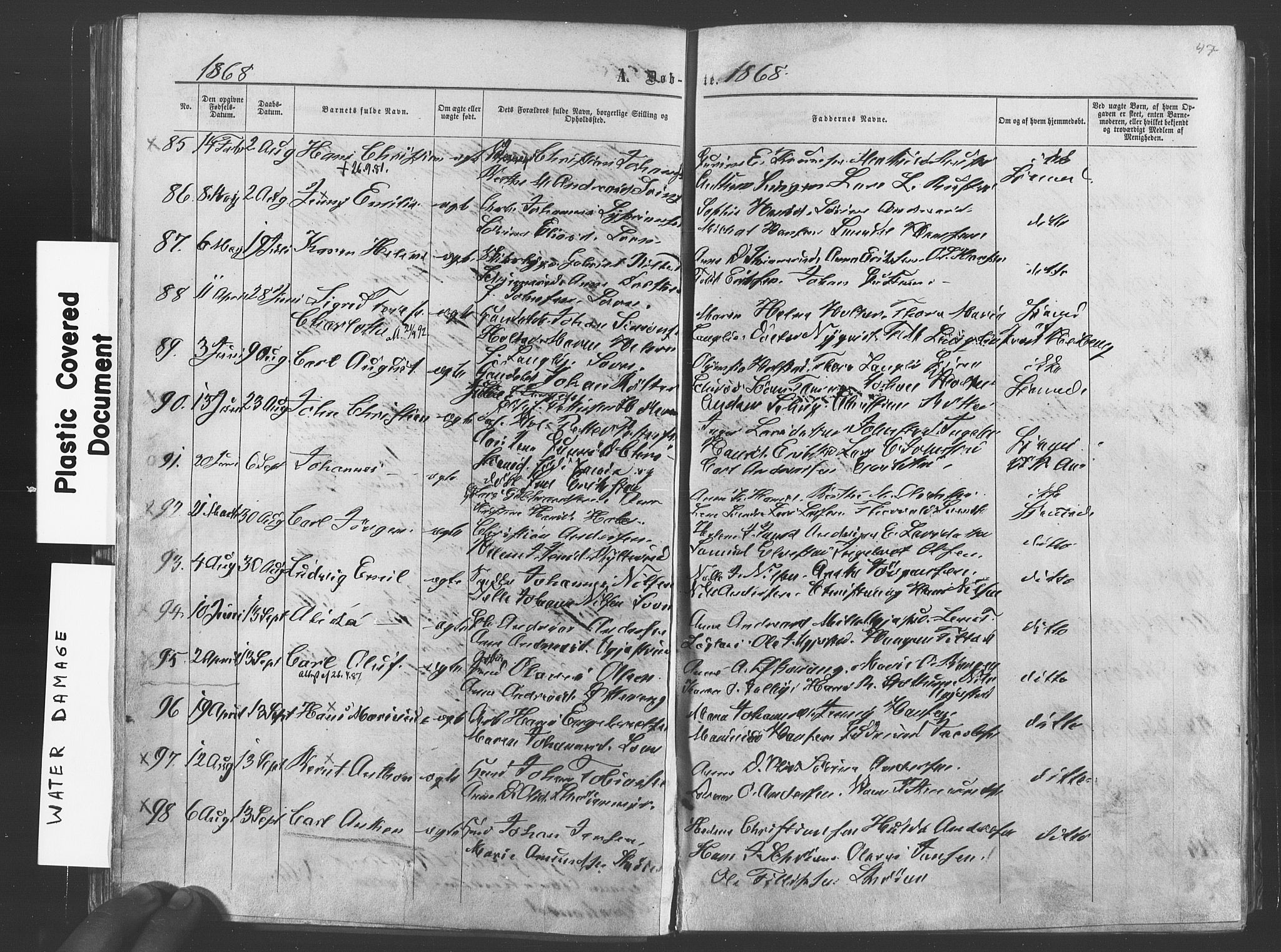 Vestby prestekontor Kirkebøker, AV/SAO-A-10893/F/Fa/L0008: Parish register (official) no. I 8, 1863-1877, p. 47