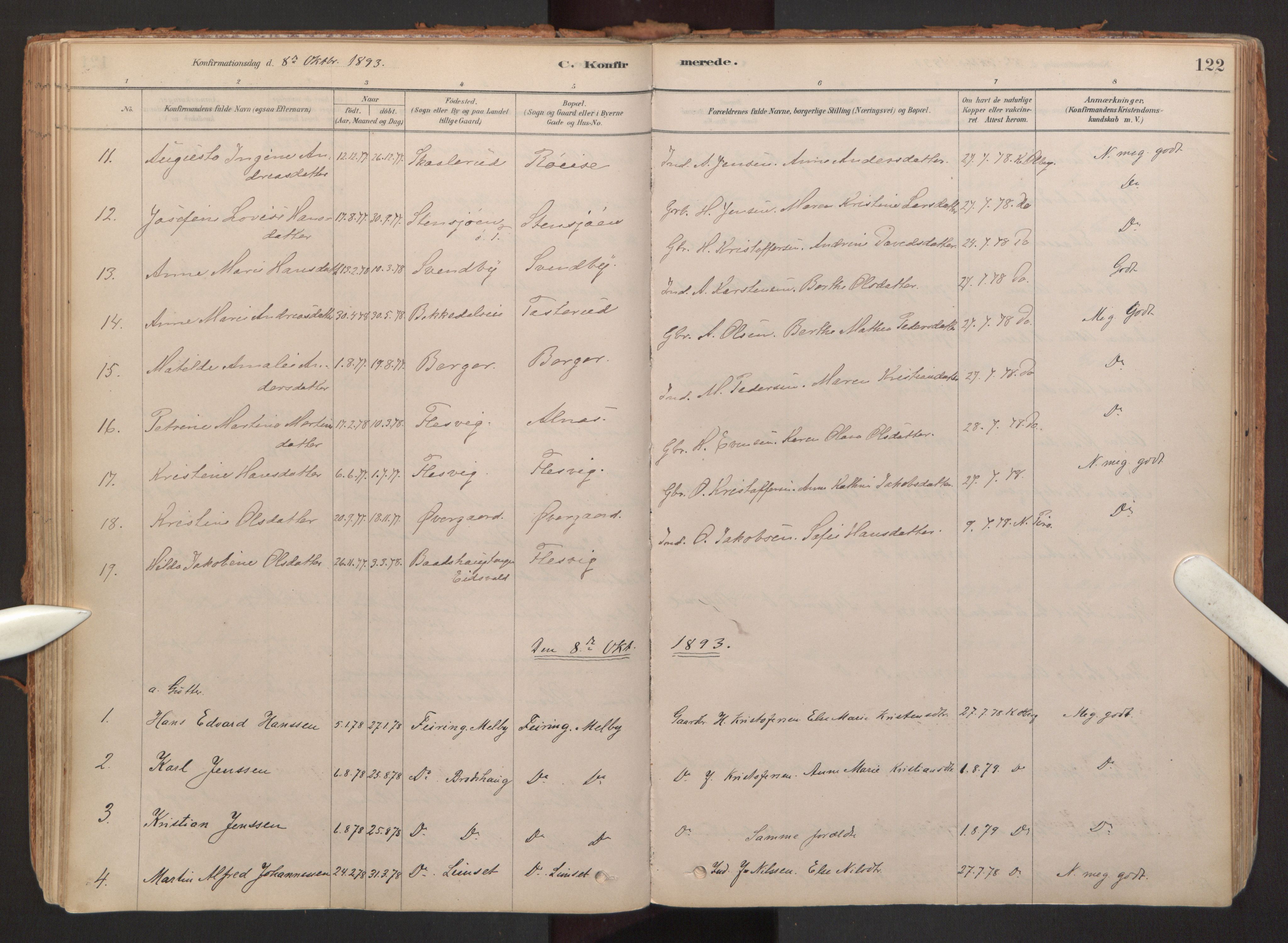 Hurdal prestekontor Kirkebøker, SAO/A-10889/F/Fb/L0003: Parish register (official) no. II 3, 1878-1920, p. 122
