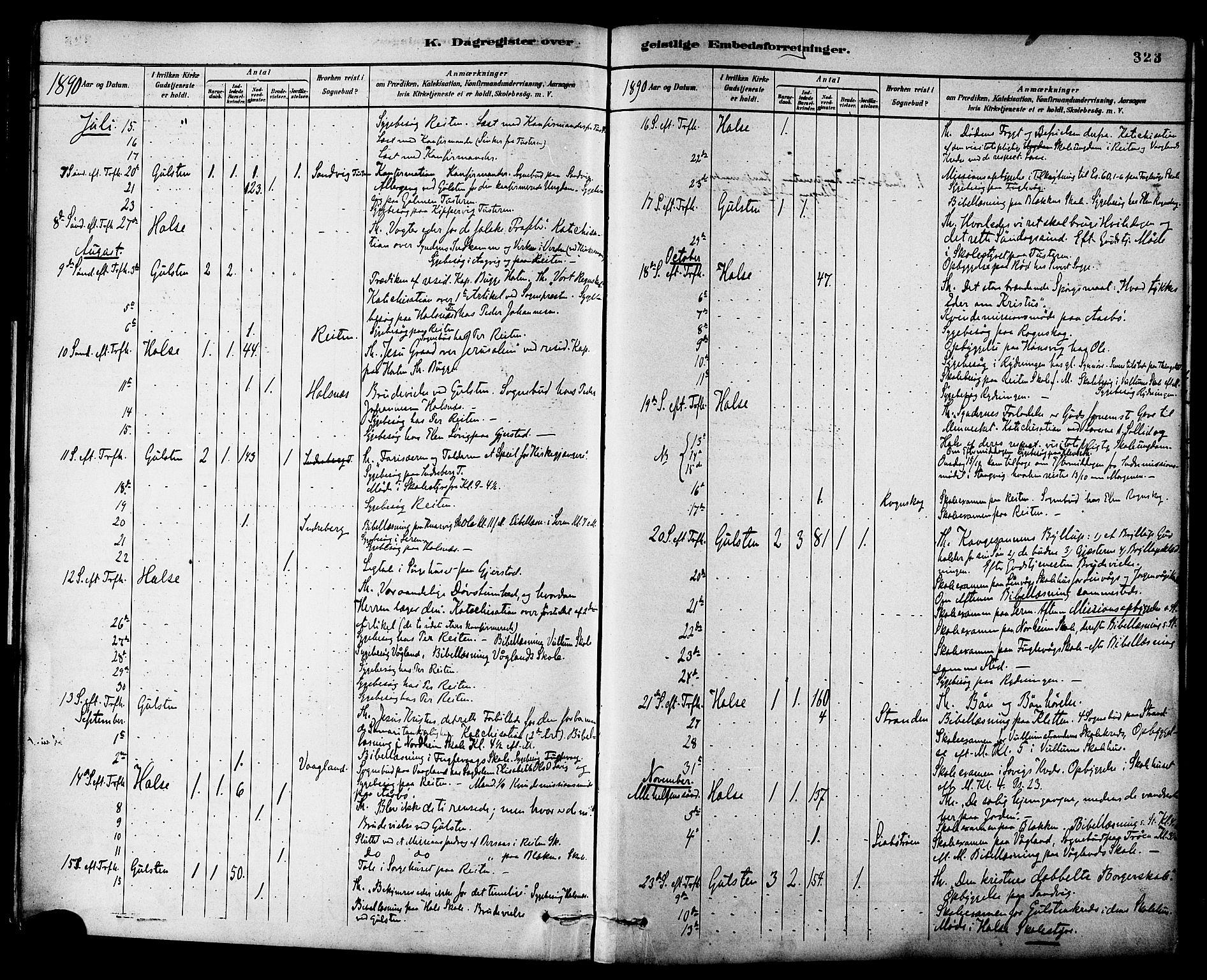 Ministerialprotokoller, klokkerbøker og fødselsregistre - Møre og Romsdal, SAT/A-1454/576/L0885: Parish register (official) no. 576A03, 1880-1898, p. 323