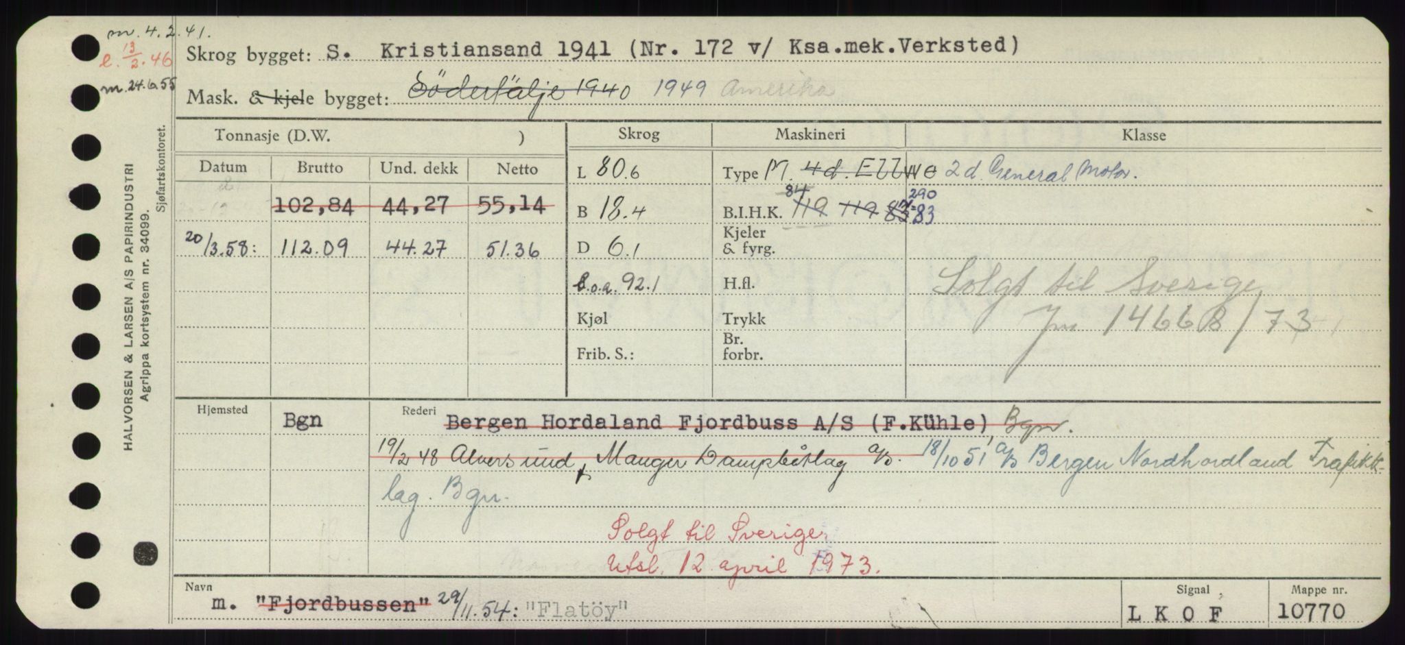 Sjøfartsdirektoratet med forløpere, Skipsmålingen, RA/S-1627/H/Hd/L0011: Fartøy, Fla-Får, p. 11