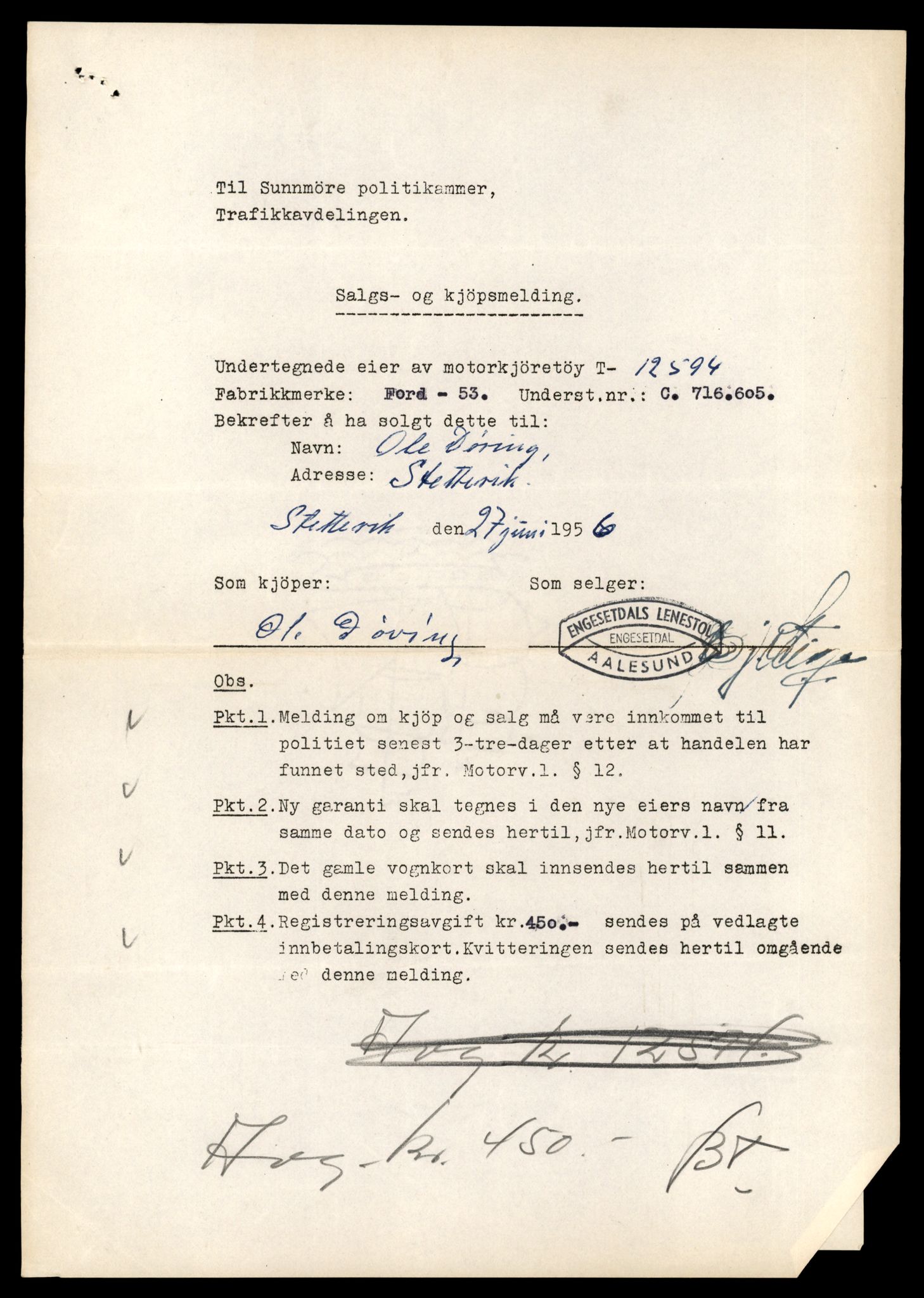Møre og Romsdal vegkontor - Ålesund trafikkstasjon, AV/SAT-A-4099/F/Fe/L0034: Registreringskort for kjøretøy T 12500 - T 12652, 1927-1998, p. 1834
