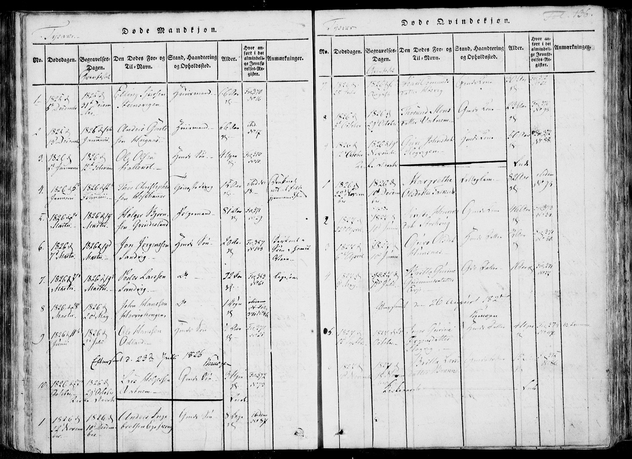 Skjold sokneprestkontor, SAST/A-101847/H/Ha/Haa/L0004: Parish register (official) no. A 4 /1, 1815-1830, p. 136