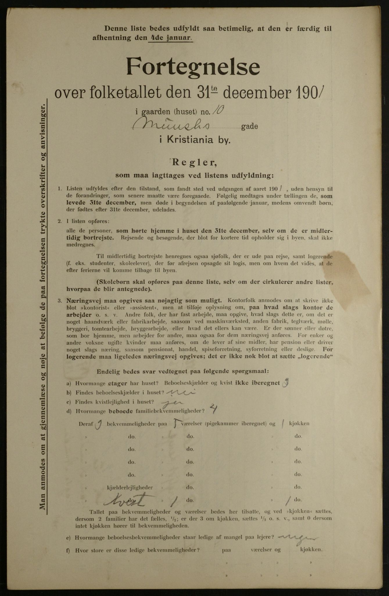 OBA, Municipal Census 1901 for Kristiania, 1901, p. 10237