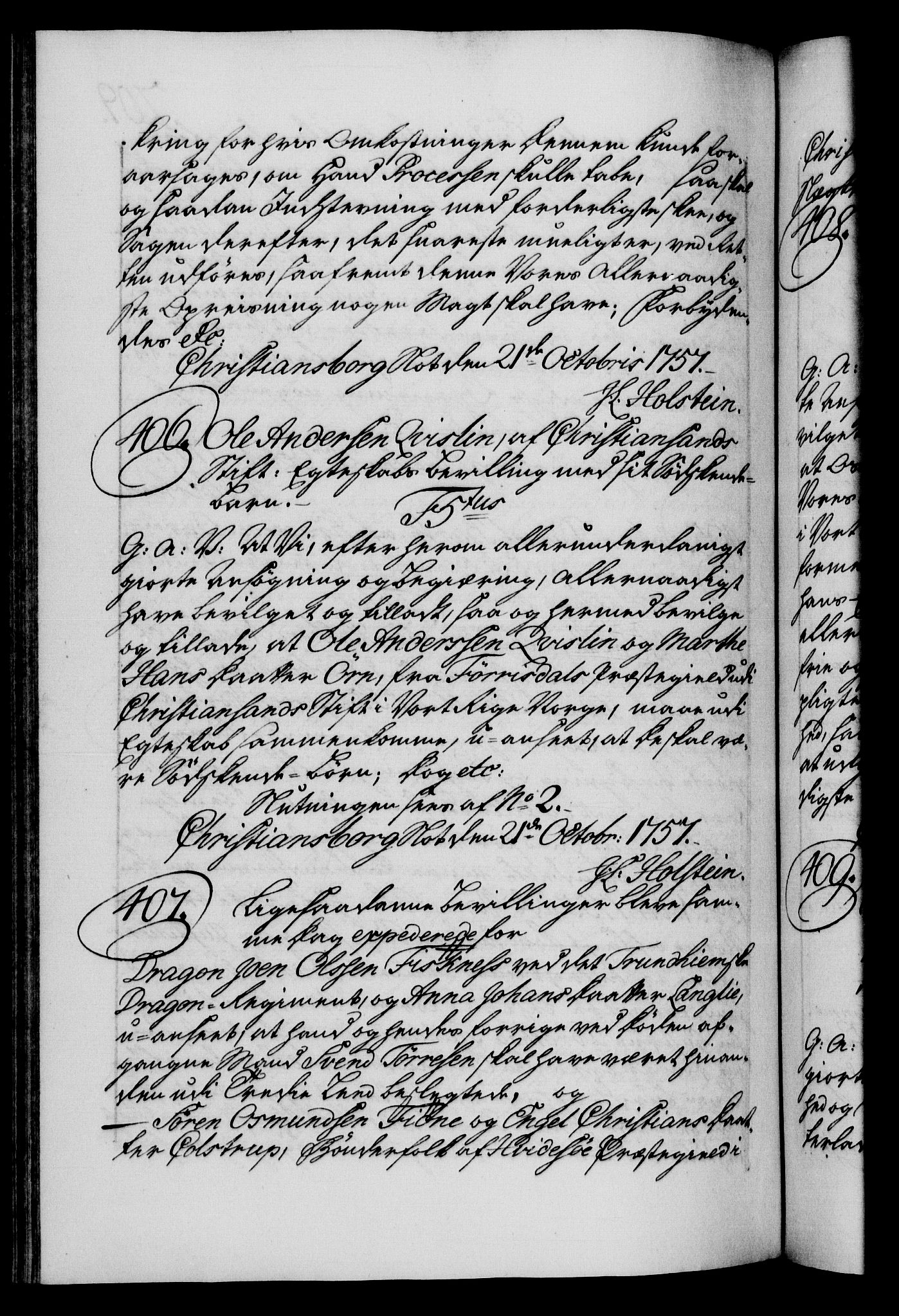 Danske Kanselli 1572-1799, AV/RA-EA-3023/F/Fc/Fca/Fcaa/L0040: Norske registre, 1757-1759, p. 209b