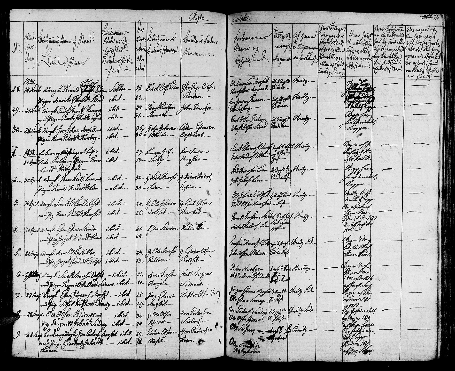 Ministerialprotokoller, klokkerbøker og fødselsregistre - Sør-Trøndelag, SAT/A-1456/695/L1143: Parish register (official) no. 695A05 /1, 1824-1842, p. 318
