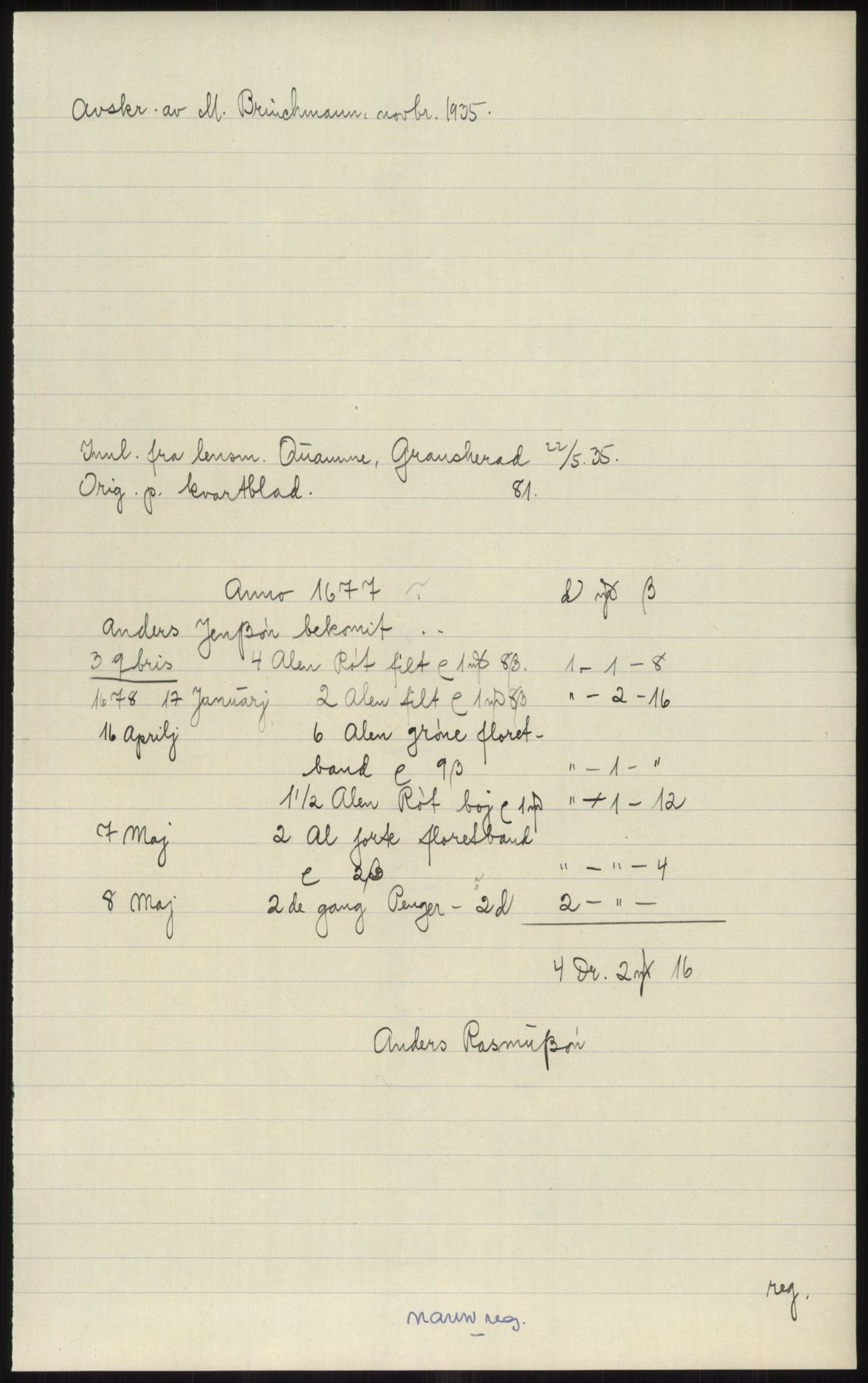 Samlinger til kildeutgivelse, Diplomavskriftsamlingen, RA/EA-4053/H/Ha, p. 2614