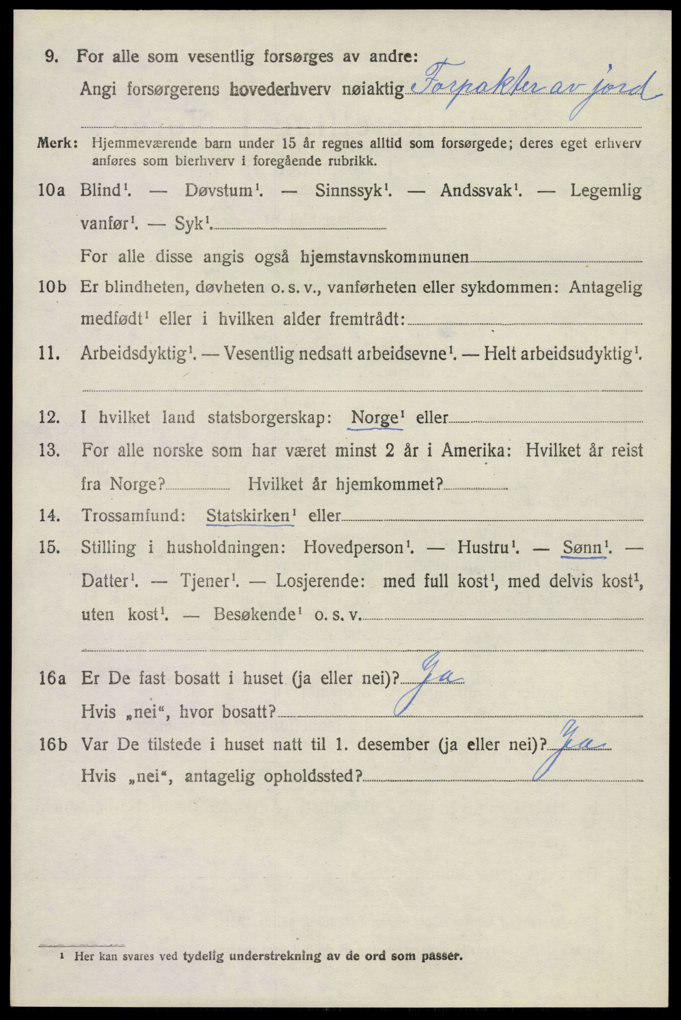 SAKO, 1920 census for Holla, 1920, p. 4664