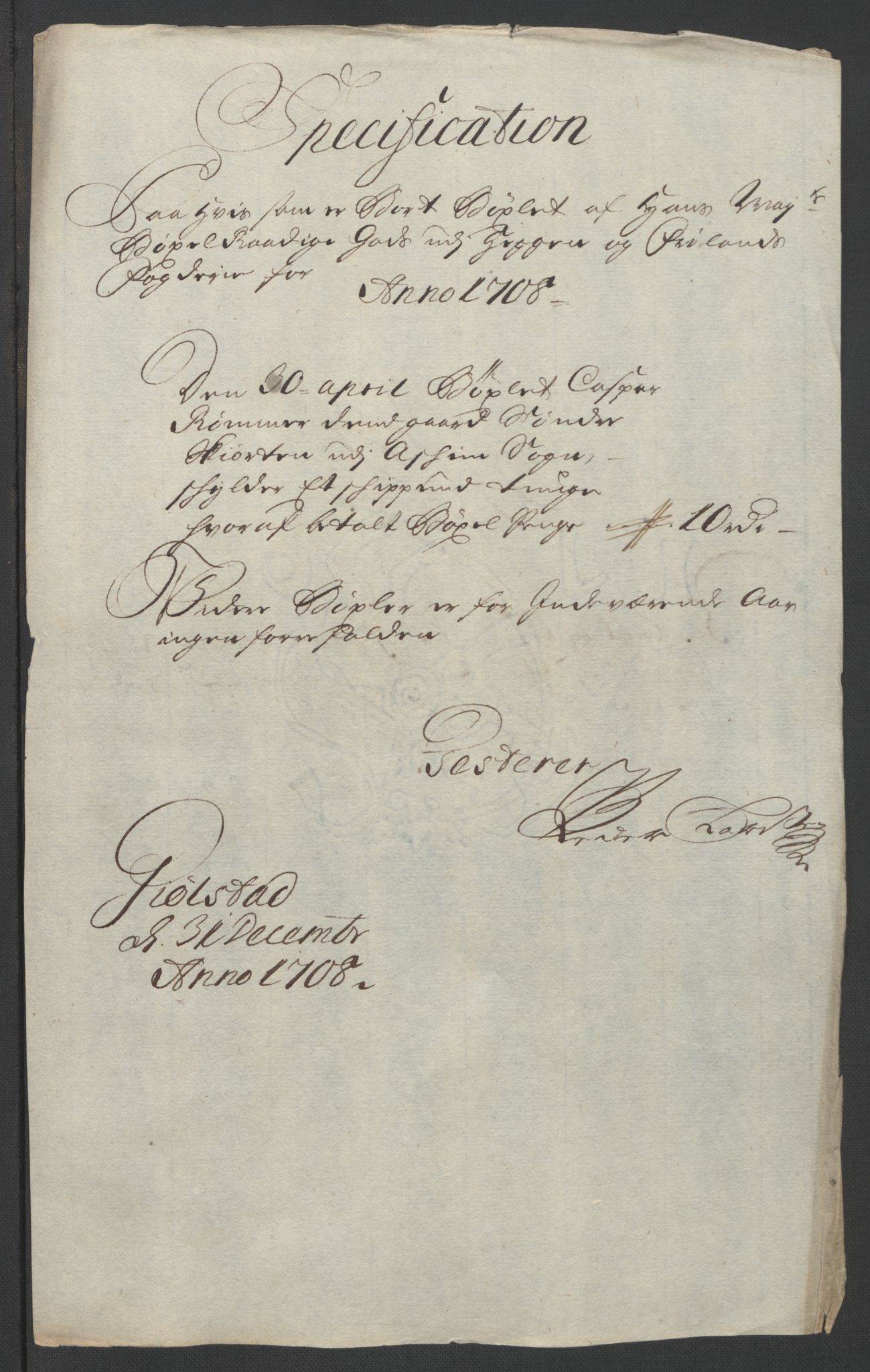 Rentekammeret inntil 1814, Reviderte regnskaper, Fogderegnskap, RA/EA-4092/R07/L0300: Fogderegnskap Rakkestad, Heggen og Frøland, 1708, p. 49