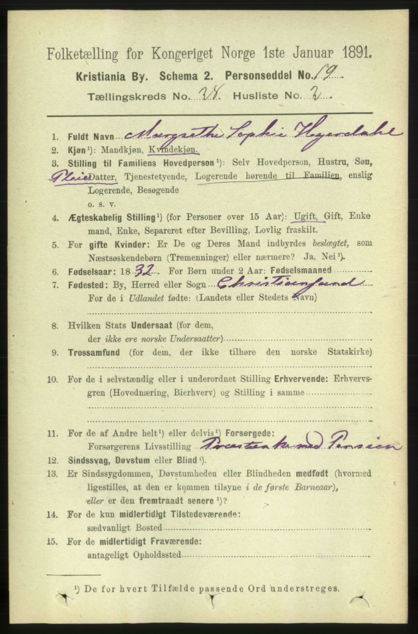 RA, 1891 census for 0301 Kristiania, 1891, p. 14342