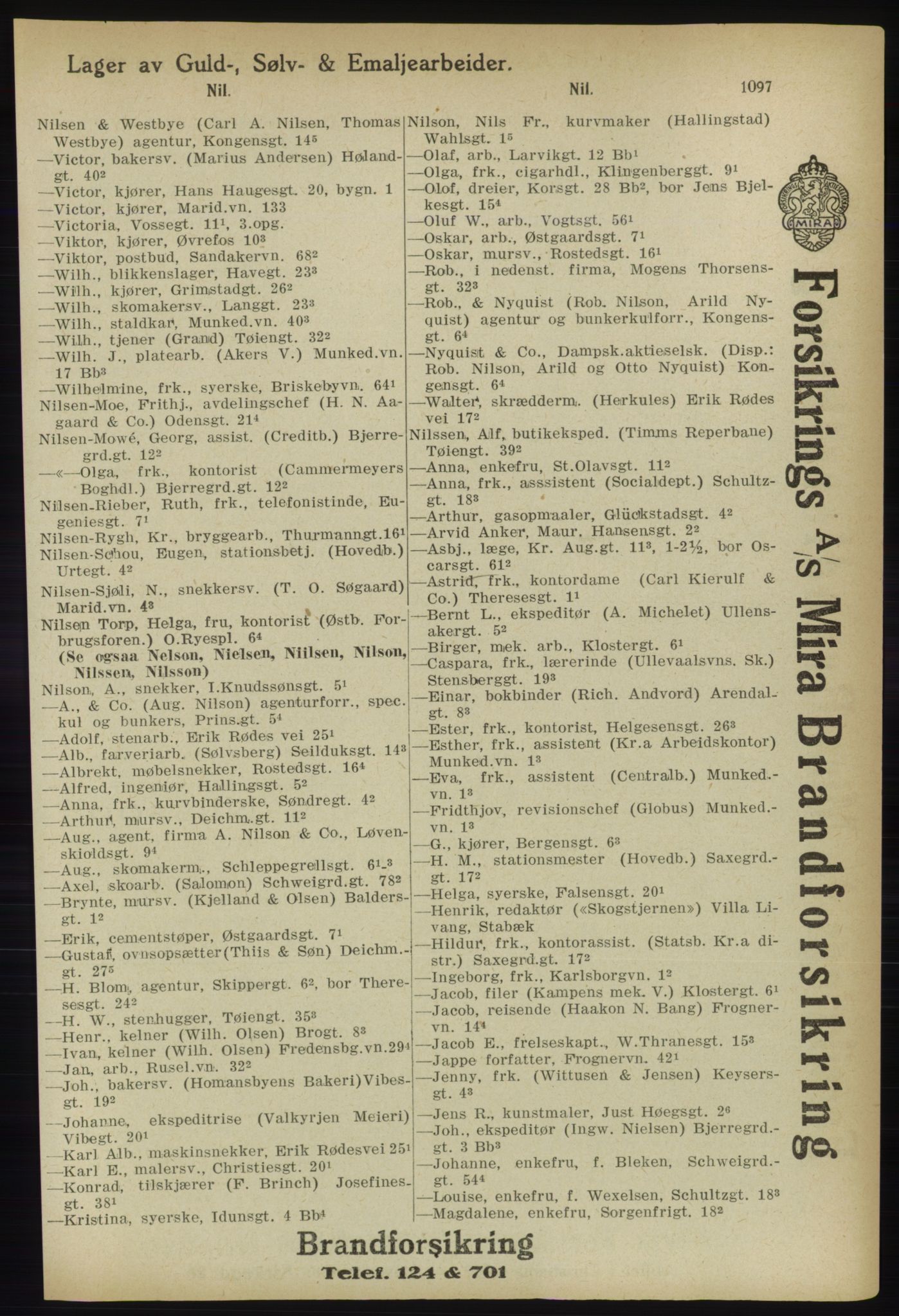 Kristiania/Oslo adressebok, PUBL/-, 1918, p. 1122