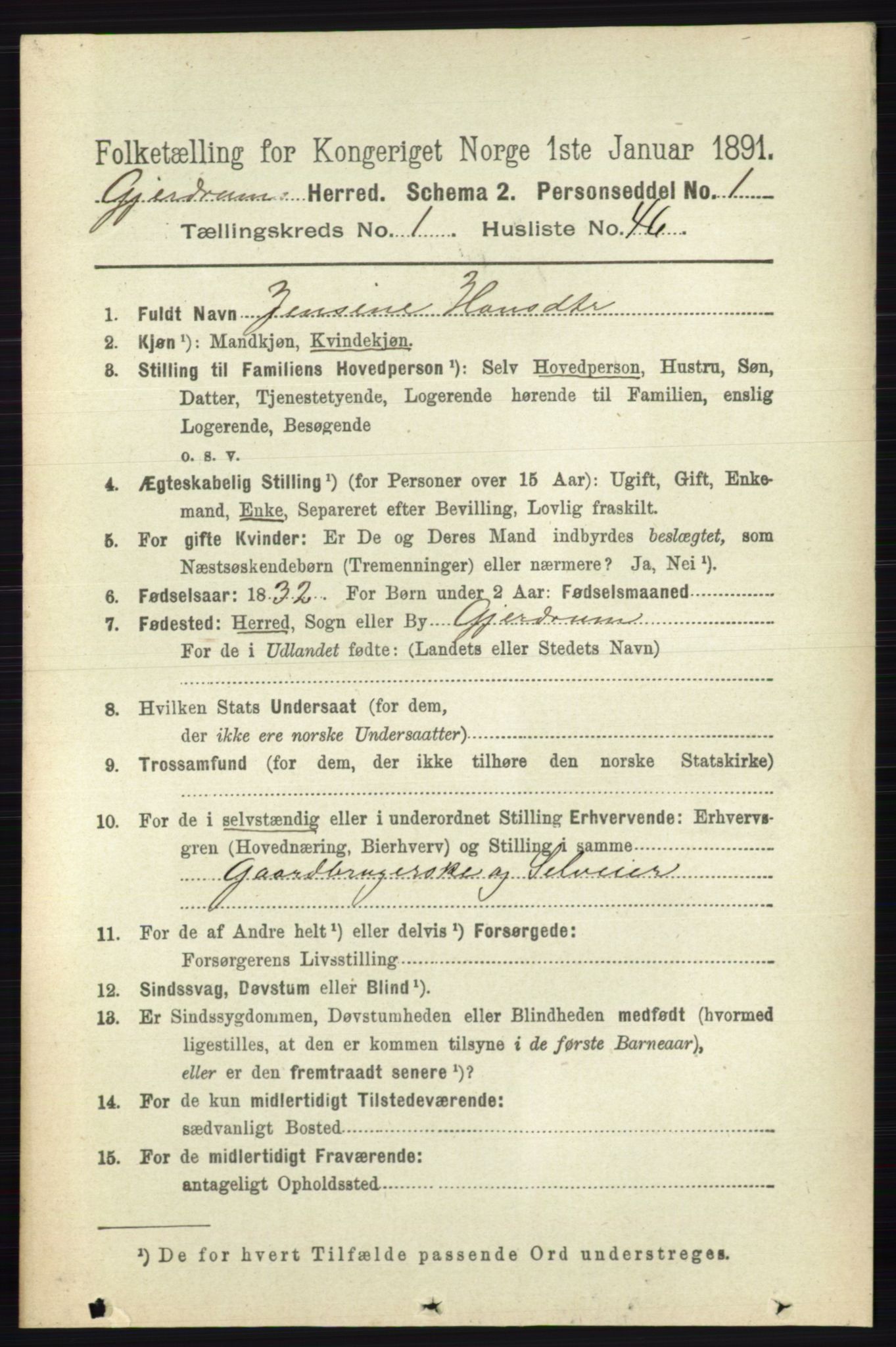 RA, 1891 census for 0234 Gjerdrum, 1891, p. 369