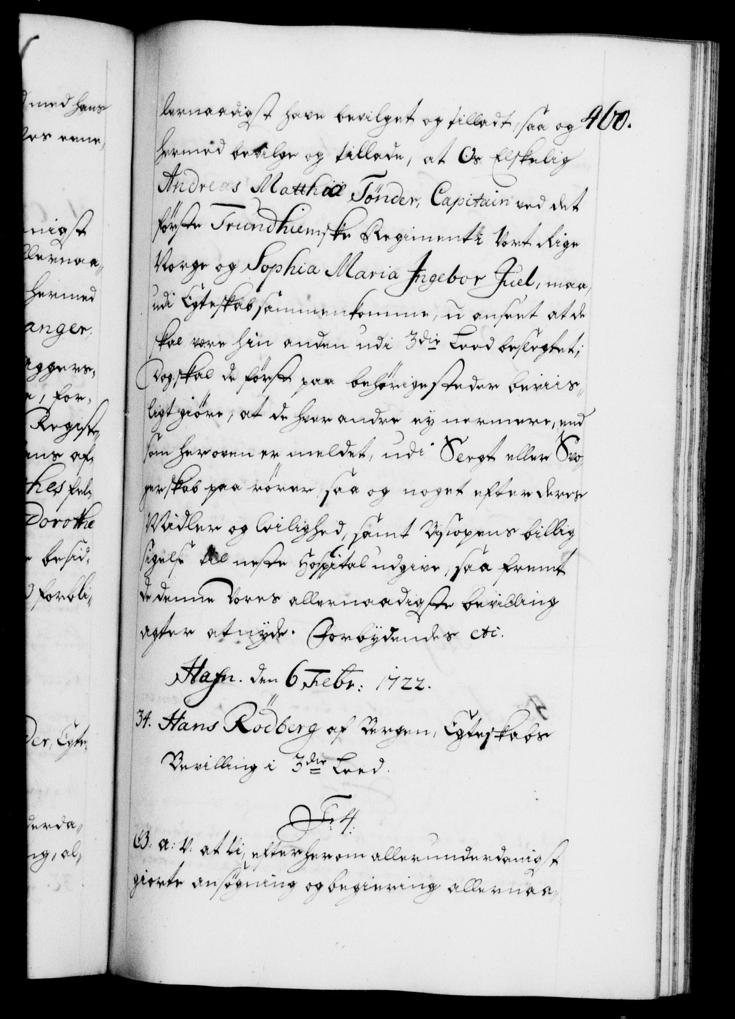 Danske Kanselli 1572-1799, AV/RA-EA-3023/F/Fc/Fca/Fcaa/L0023: Norske registre, 1720-1722, p. 460a