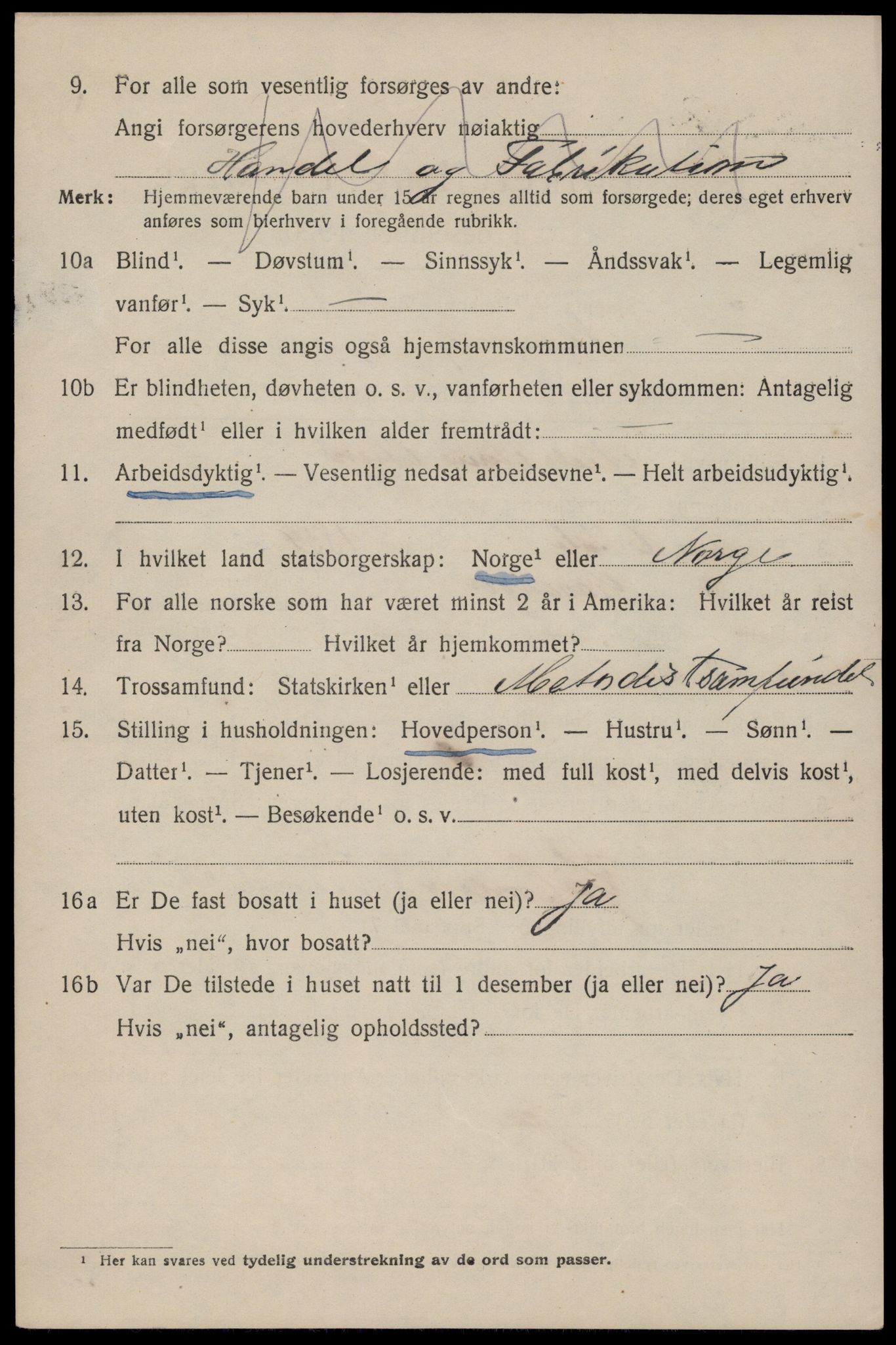 SAST, 1920 census for Stavanger, 1920, p. 95807