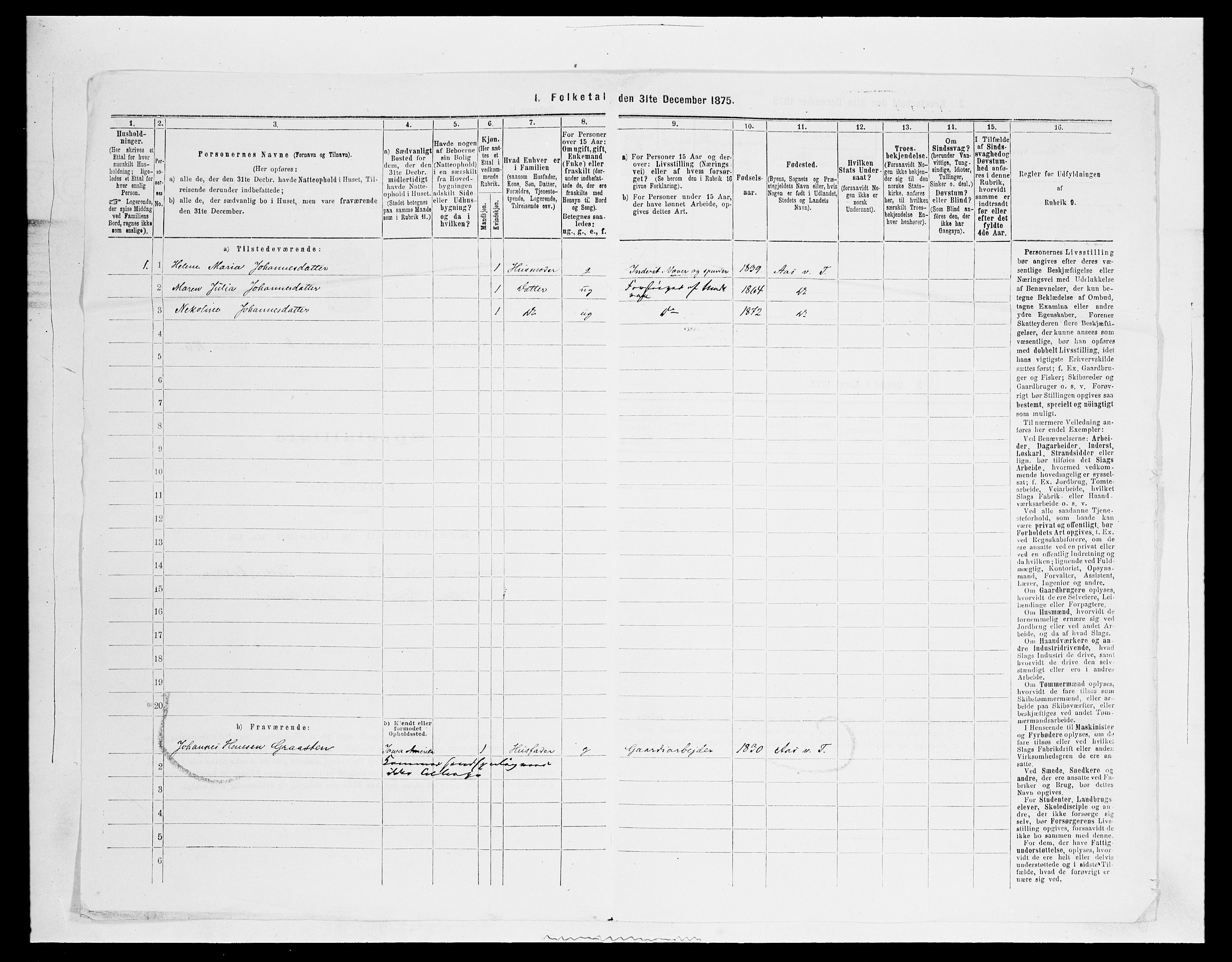 SAH, 1875 census for 0529P Vestre Toten, 1875, p. 1363