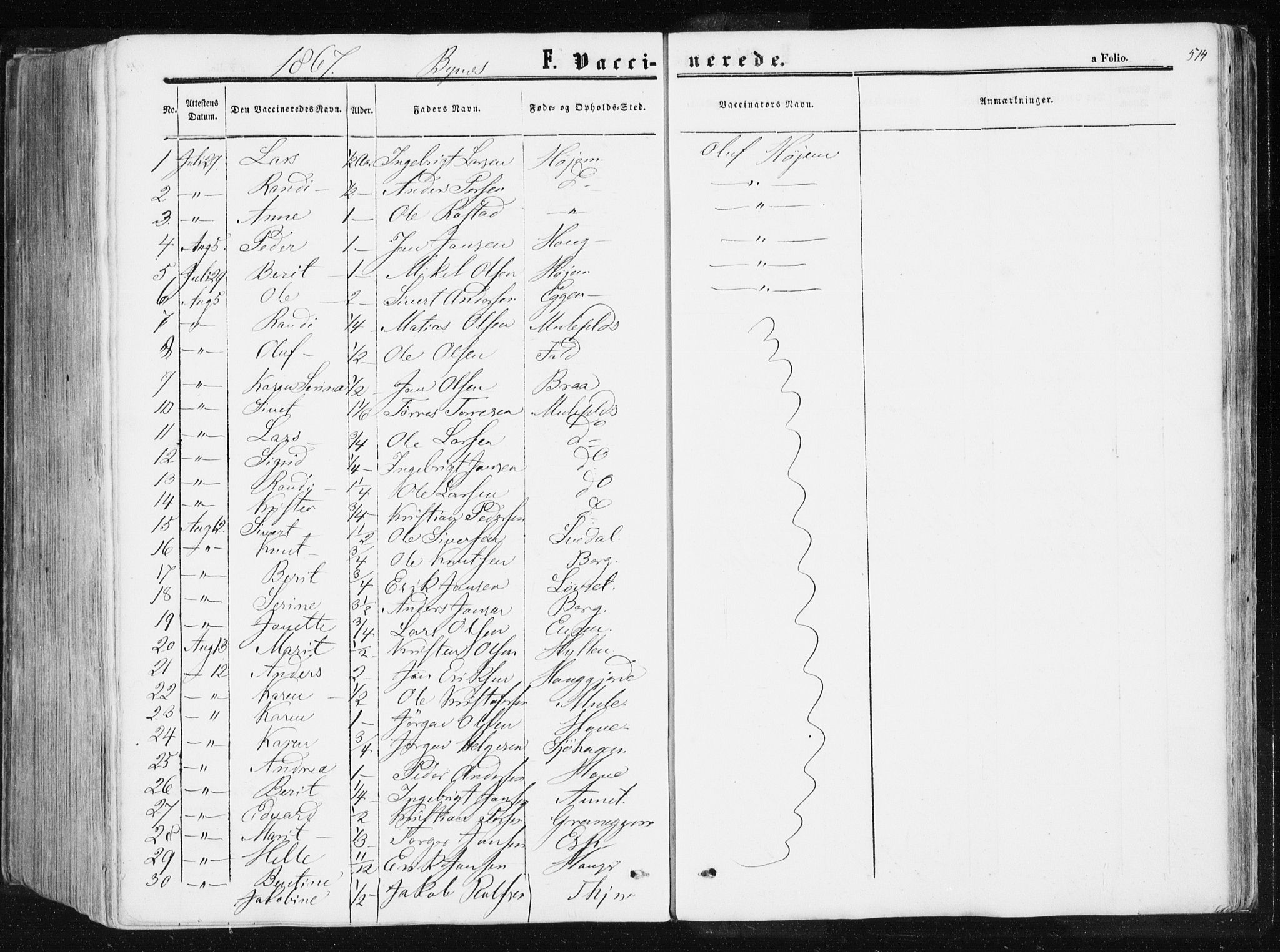 Ministerialprotokoller, klokkerbøker og fødselsregistre - Sør-Trøndelag, SAT/A-1456/612/L0377: Parish register (official) no. 612A09, 1859-1877, p. 514