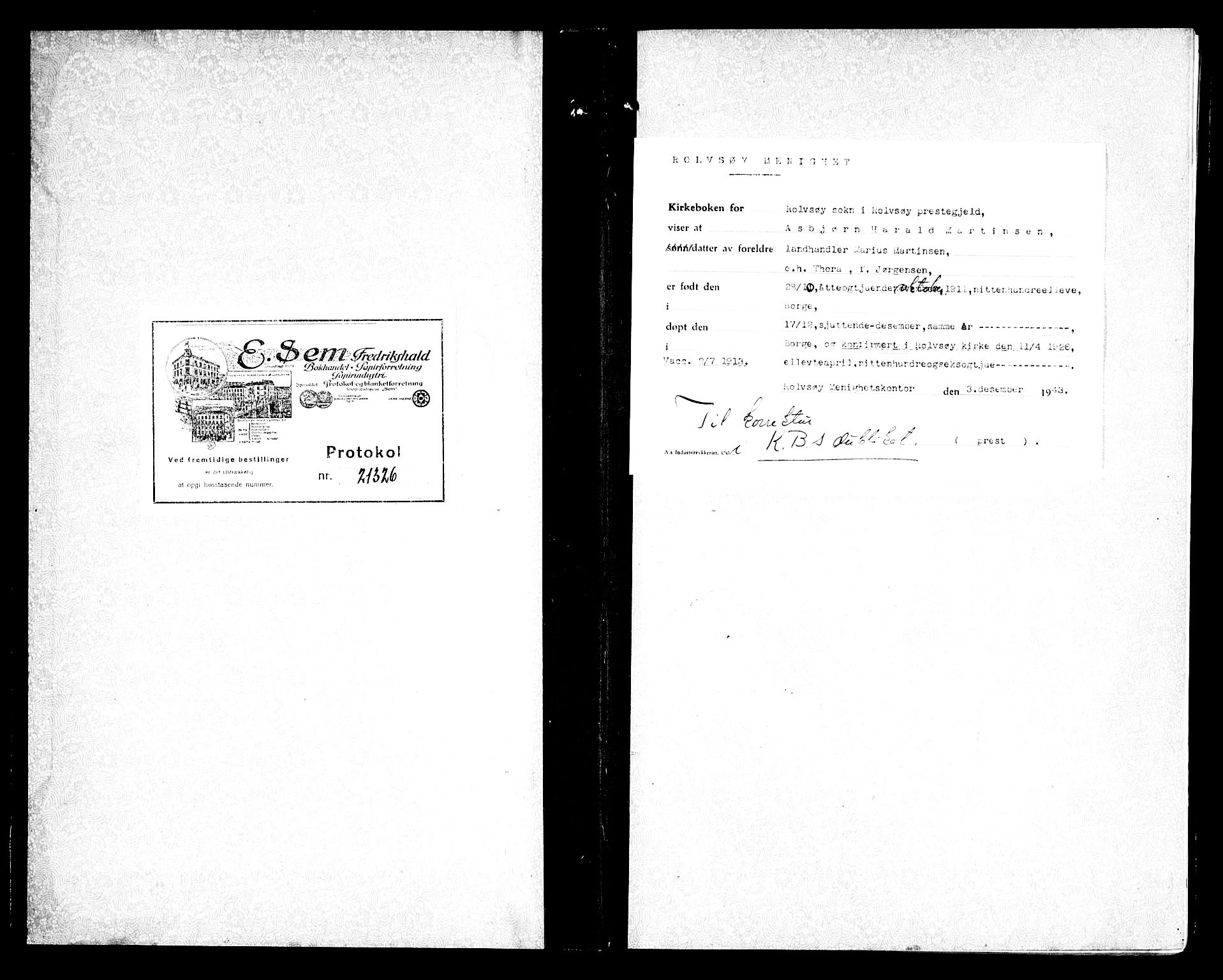 Rolvsøy prestekontor Kirkebøker, SAO/A-2004/G/Ga/L0002: Parish register (copy) no. 2, 1920-1935