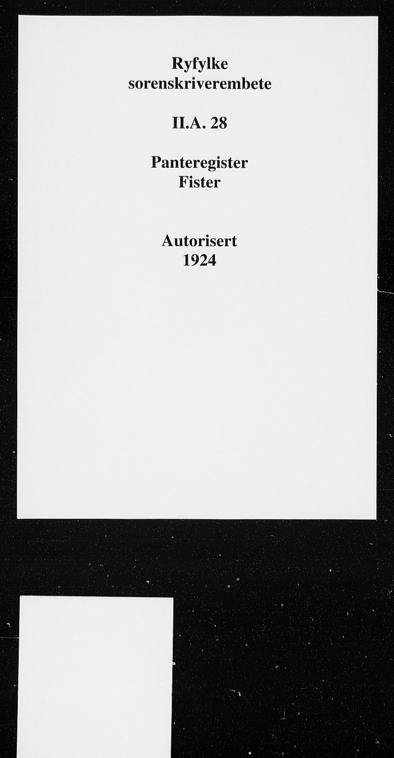 Ryfylke tingrett, SAST/A-100055/001/II/IIA/L0028: Mortgage register no. II A 28, 1924