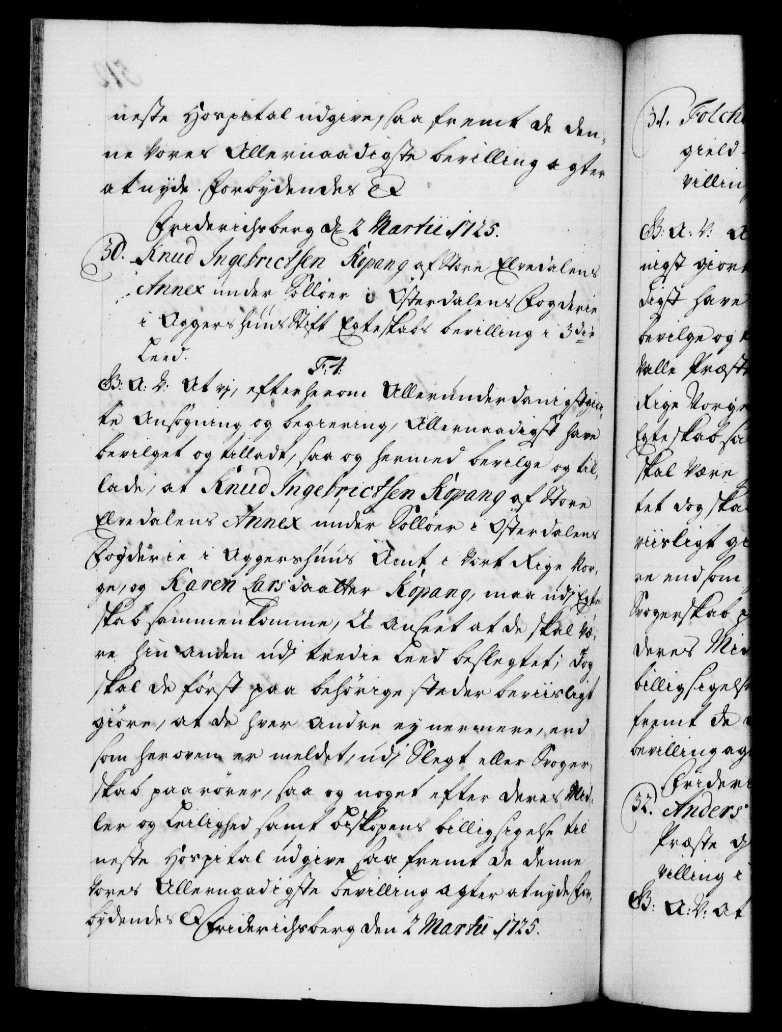 Danske Kanselli 1572-1799, AV/RA-EA-3023/F/Fc/Fca/Fcaa/L0024: Norske registre, 1723-1725, p. 512b