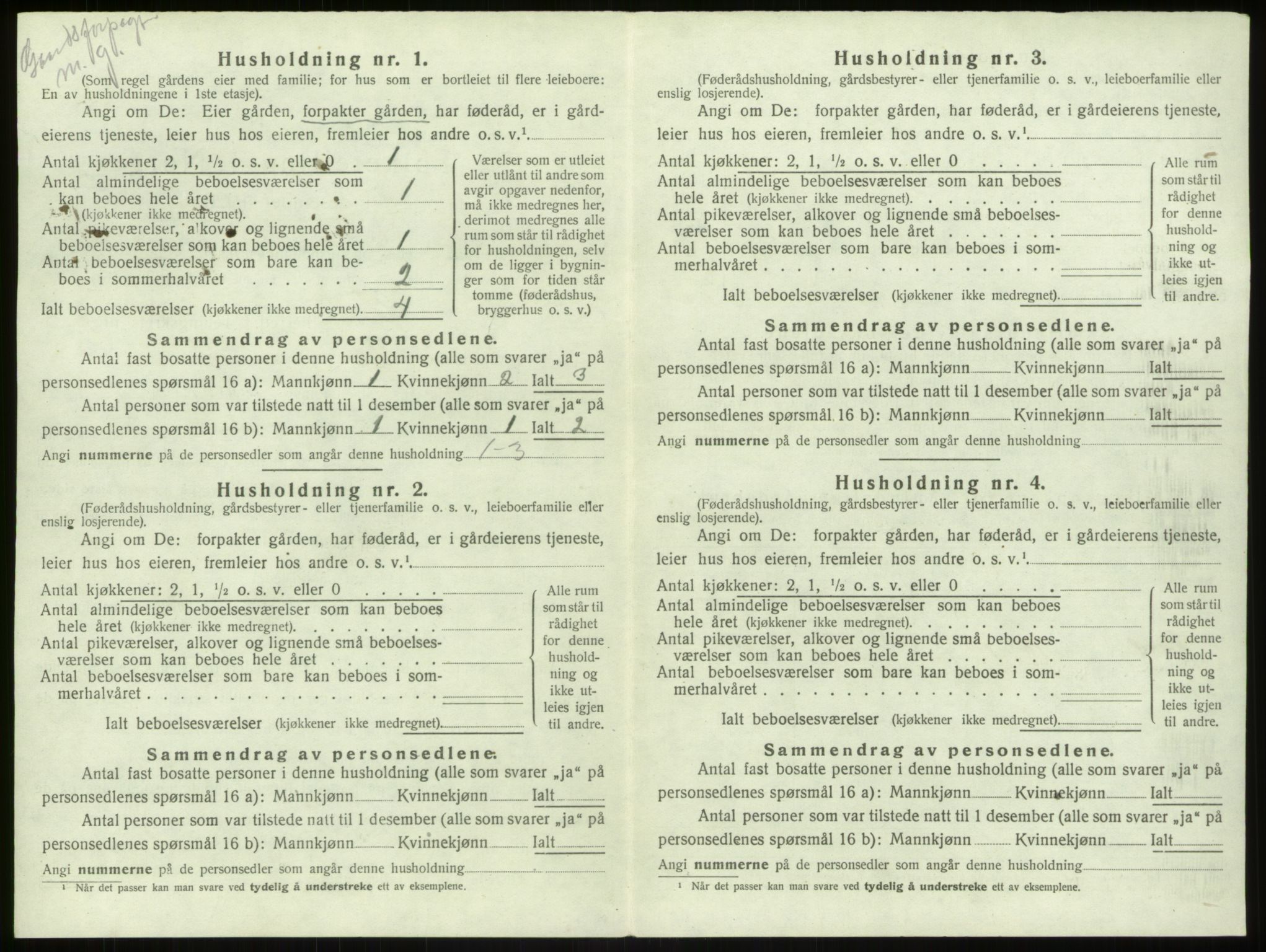 SAB, 1920 census for Haus, 1920, p. 637