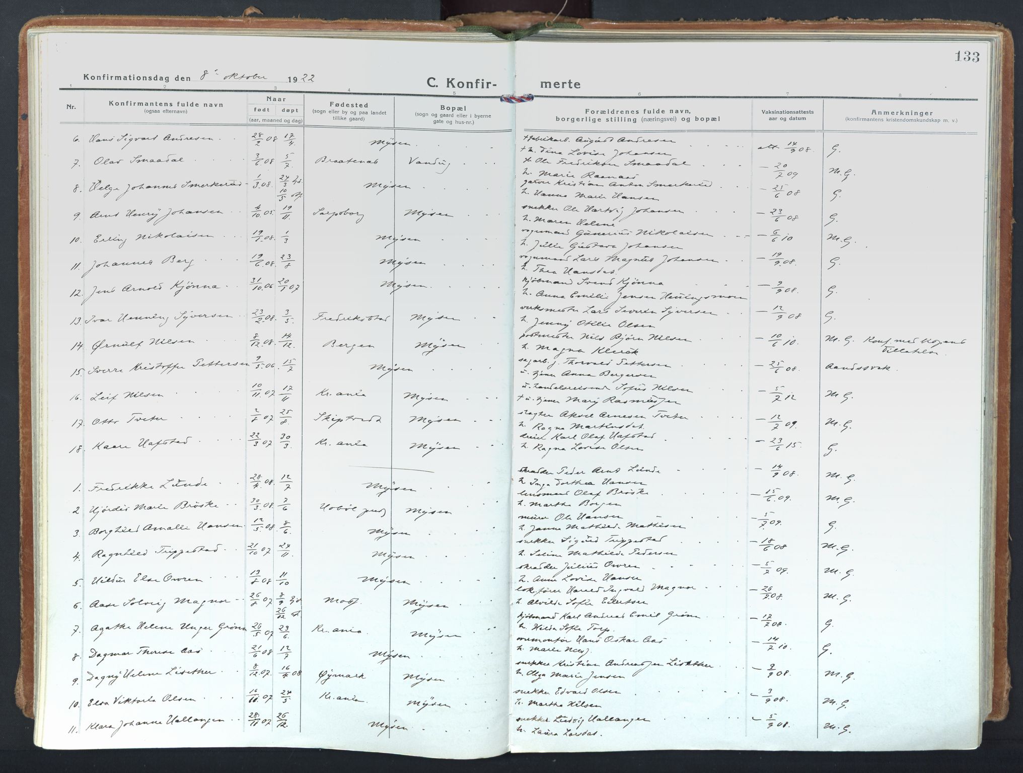 Eidsberg prestekontor Kirkebøker, SAO/A-10905/F/Fd/L0001: Parish register (official) no. IV 1, 1921-1948, p. 133