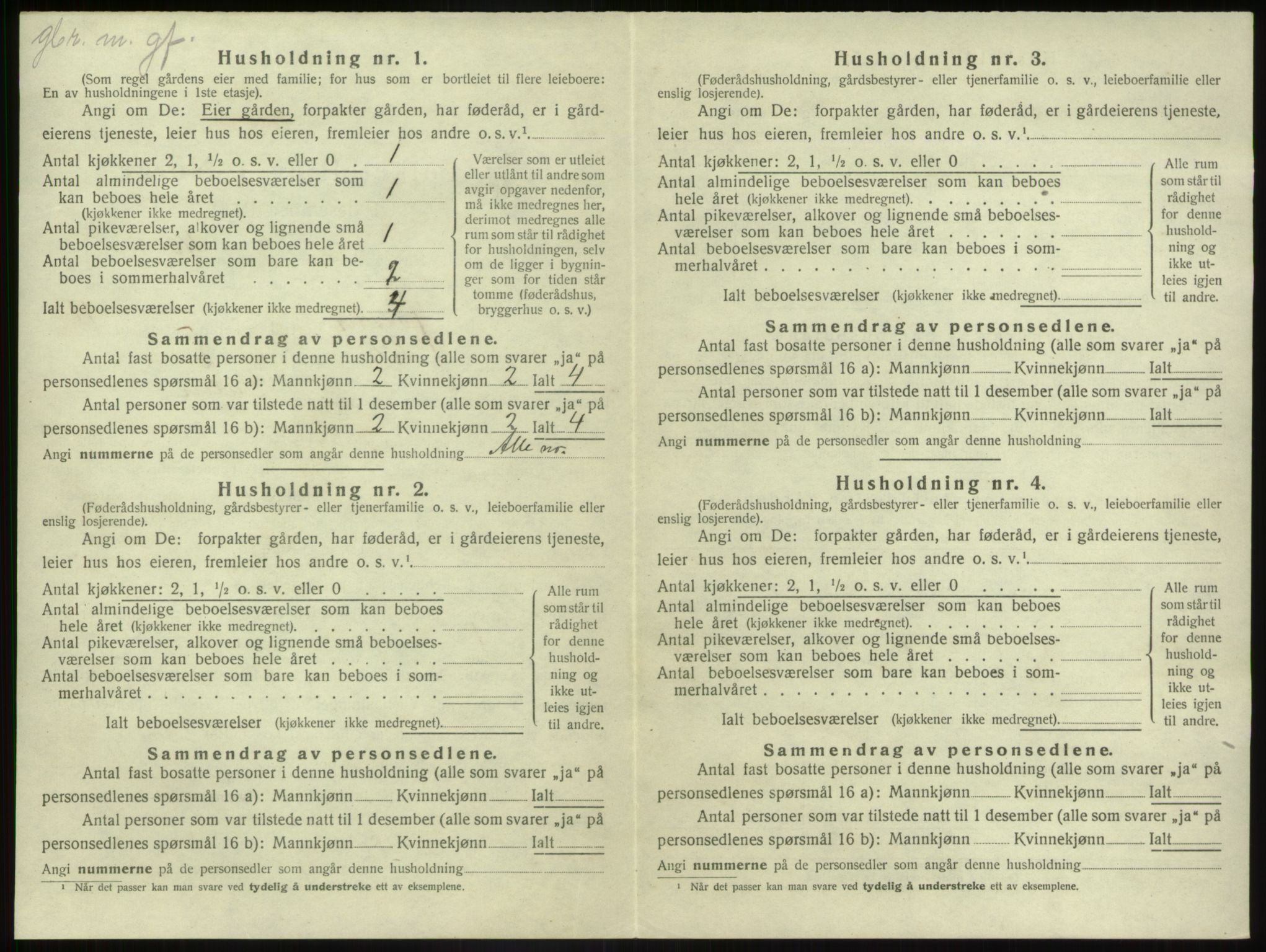 SAB, 1920 census for Jølster, 1920, p. 758