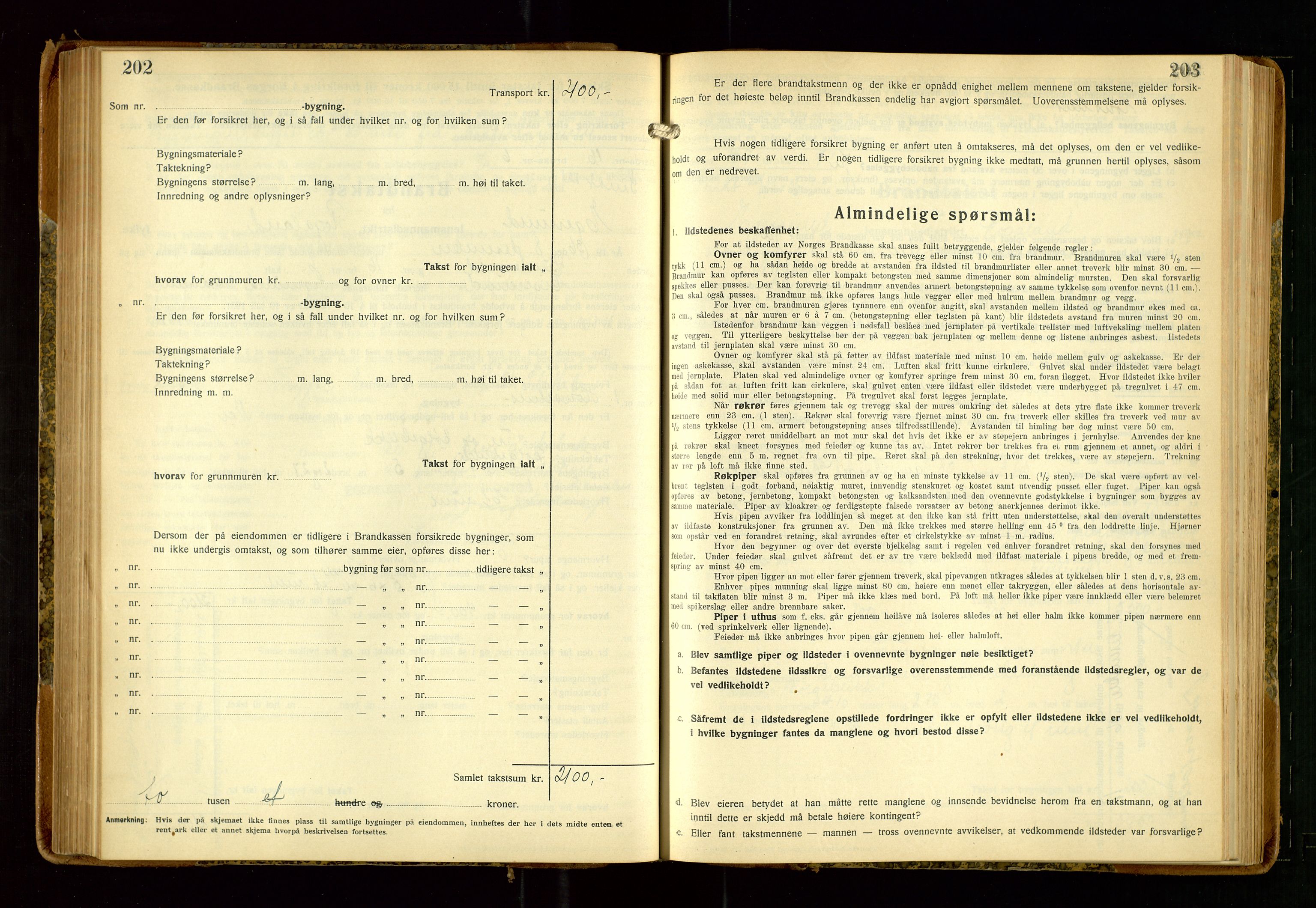 Eigersund lensmannskontor, AV/SAST-A-100171/Gob/L0006: "Brandtakstprotokoll", 1934-1938, p. 202-203