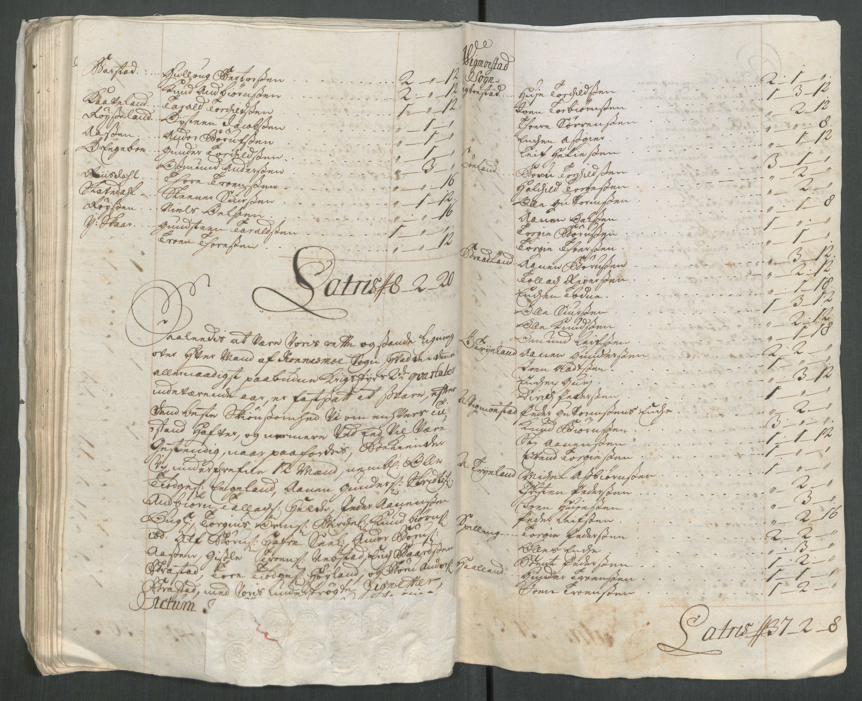 Rentekammeret inntil 1814, Reviderte regnskaper, Fogderegnskap, AV/RA-EA-4092/R43/L2559: Fogderegnskap Lista og Mandal, 1715, p. 123