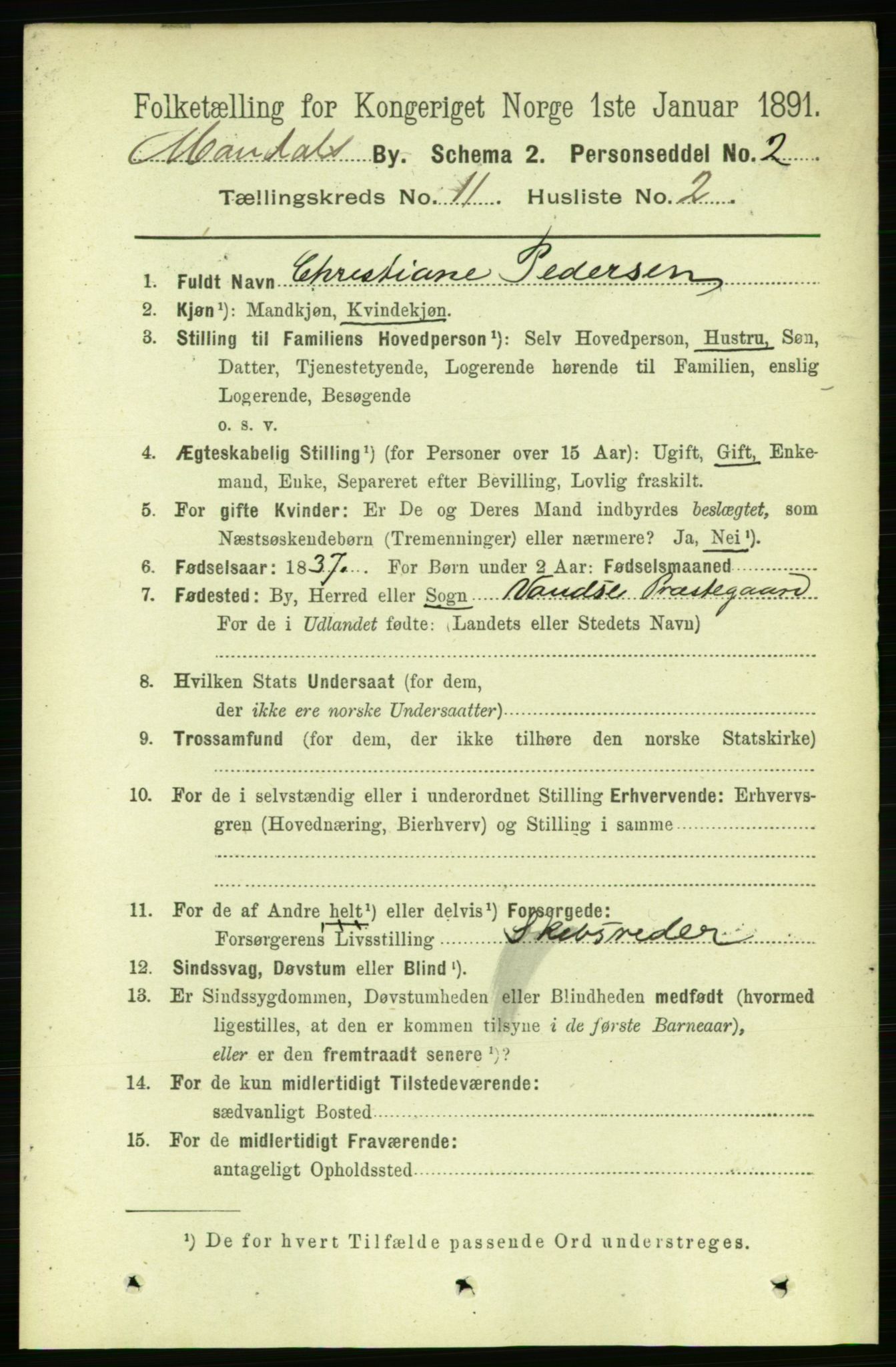 RA, 1891 census for 1002 Mandal, 1891, p. 2782