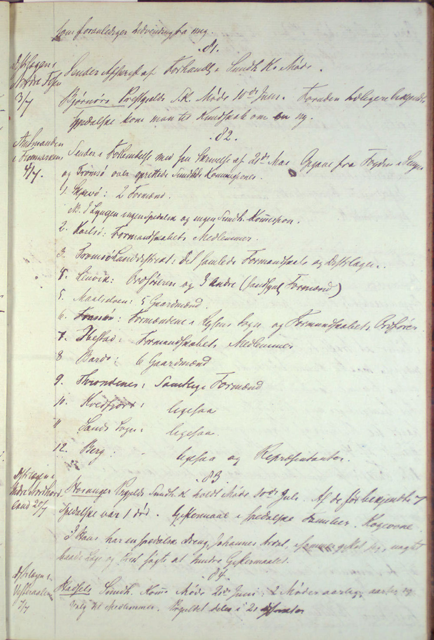 Lepraarkiver - Overlegen for den spedalske sykdom, AV/SAB-A-61001/B.c/L0001: Journal, 1854-1859, p. 45